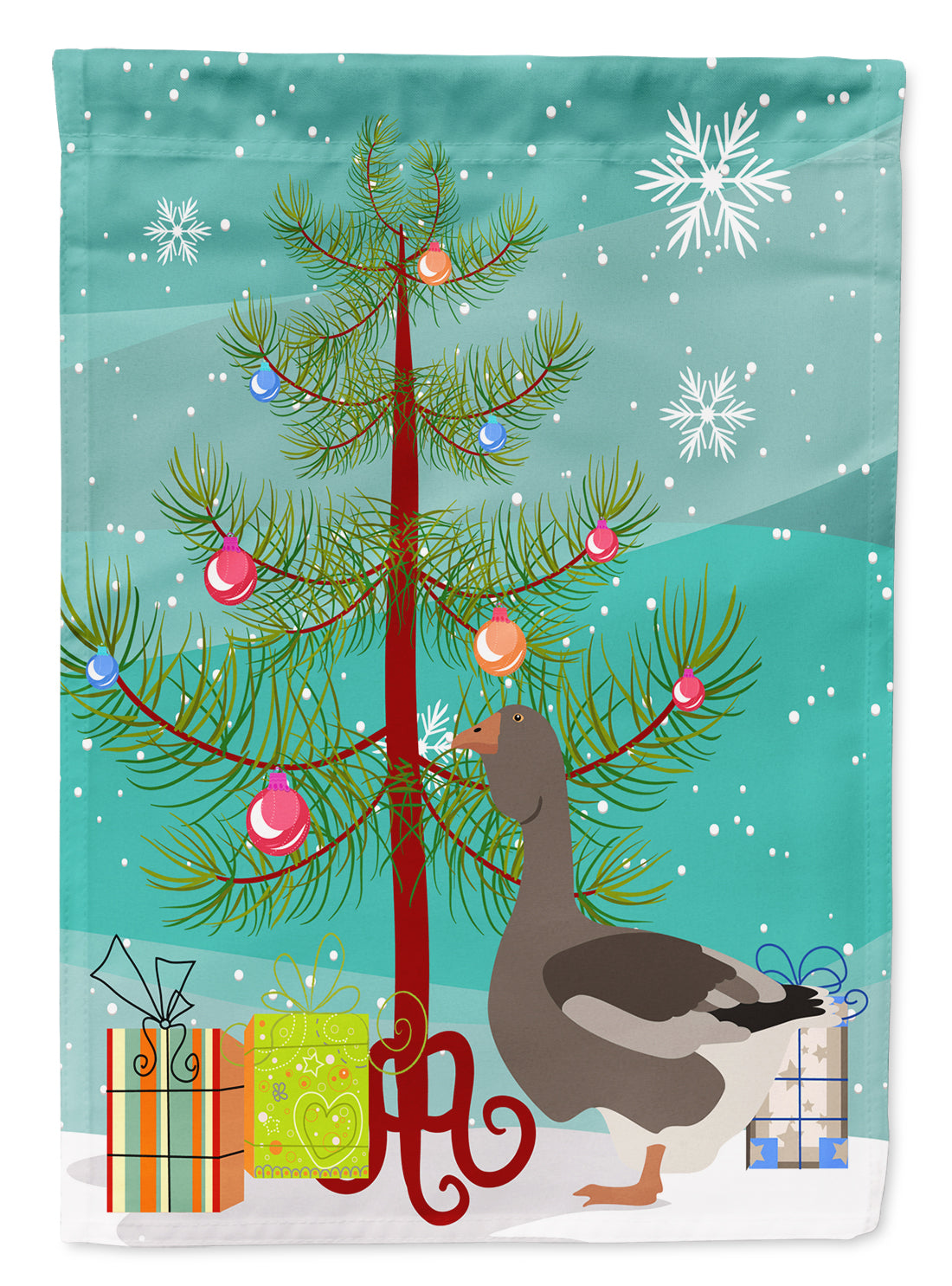 Toulouse Goose Christmas Flag Garden Size BB9264GF  the-store.com.