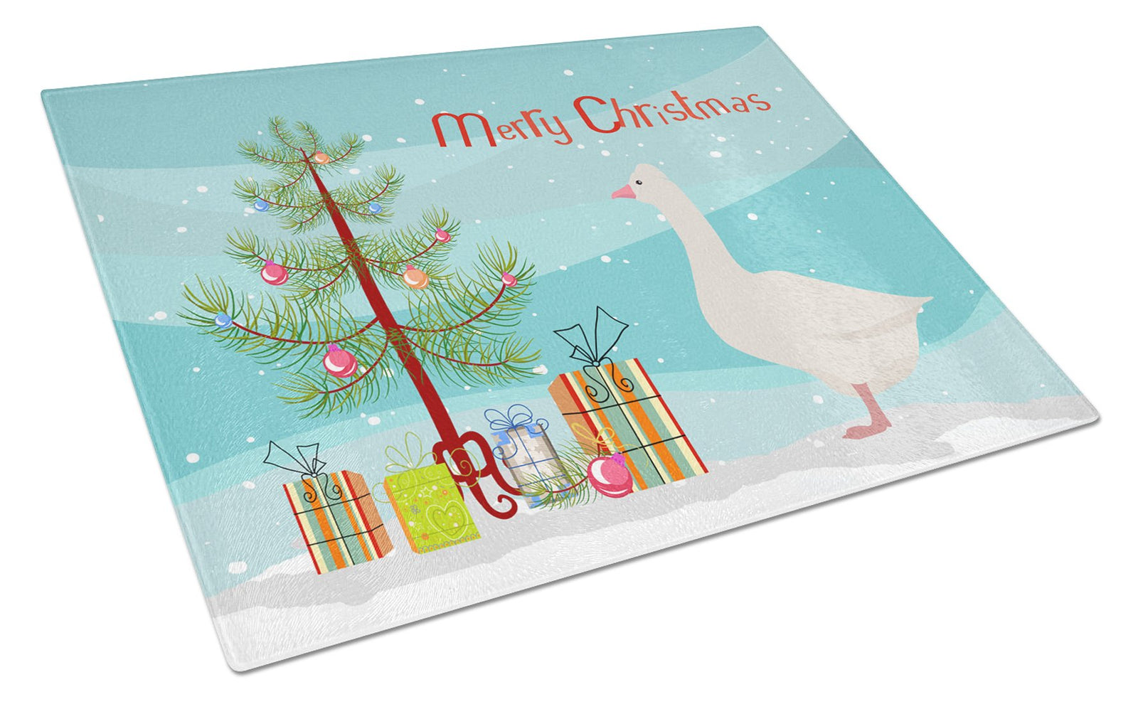 Roman Goose Christmas Glass Cutting Board Large BB9265LCB by Caroline's Treasures