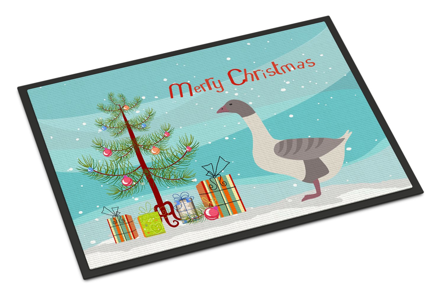 Buff Grey Back Goose Christmas Indoor or Outdoor Mat 24x36 BB9268JMAT by Caroline's Treasures