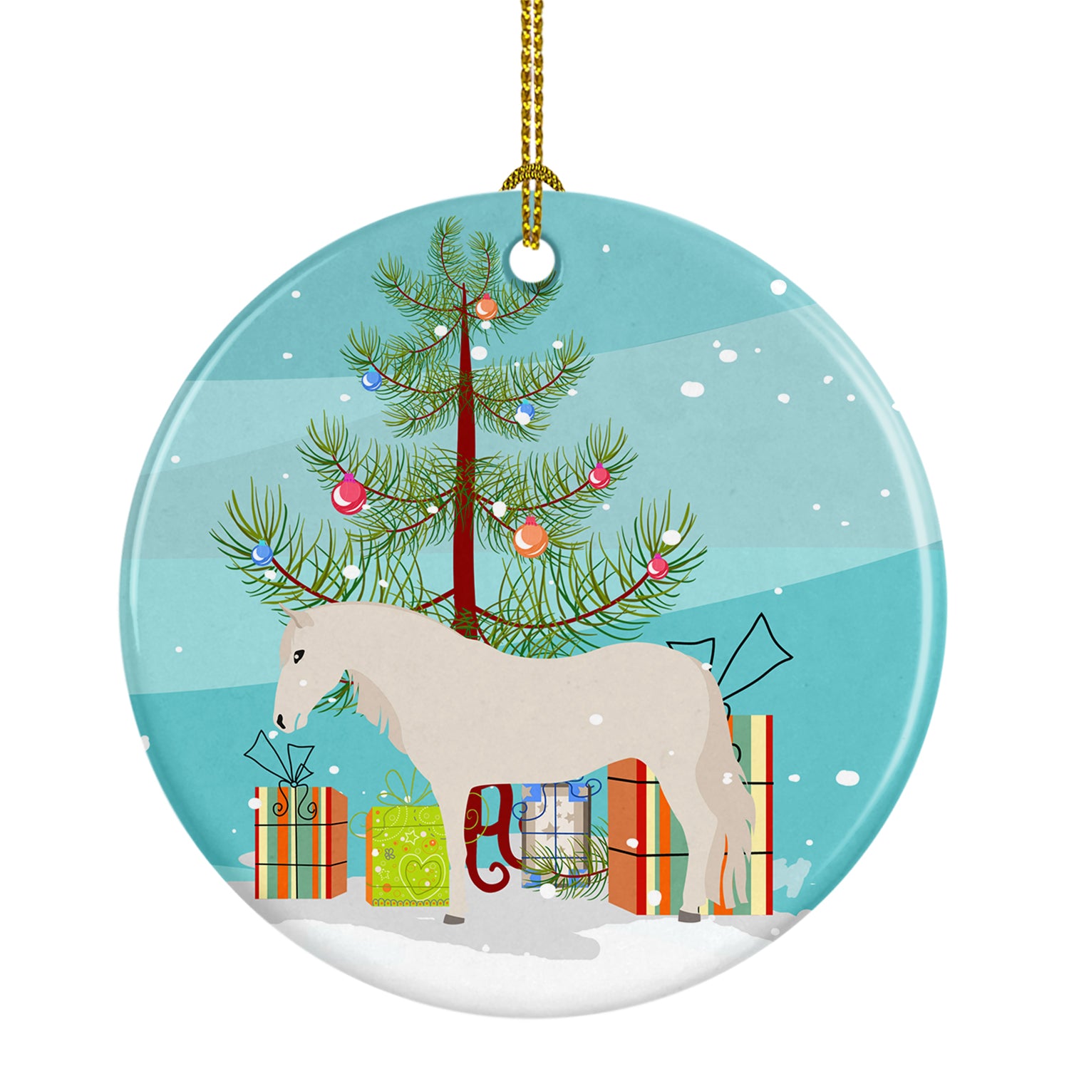 Paso Fino Horse Christmas Ceramic Ornament BB9272CO1 - the-store.com