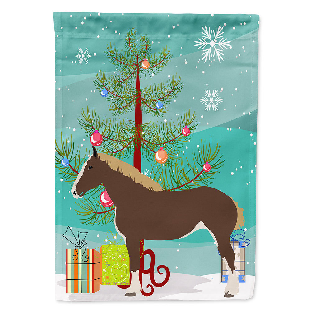 Percheron Horse Christmas Flag Canvas House Size BB9273CHF  the-store.com.