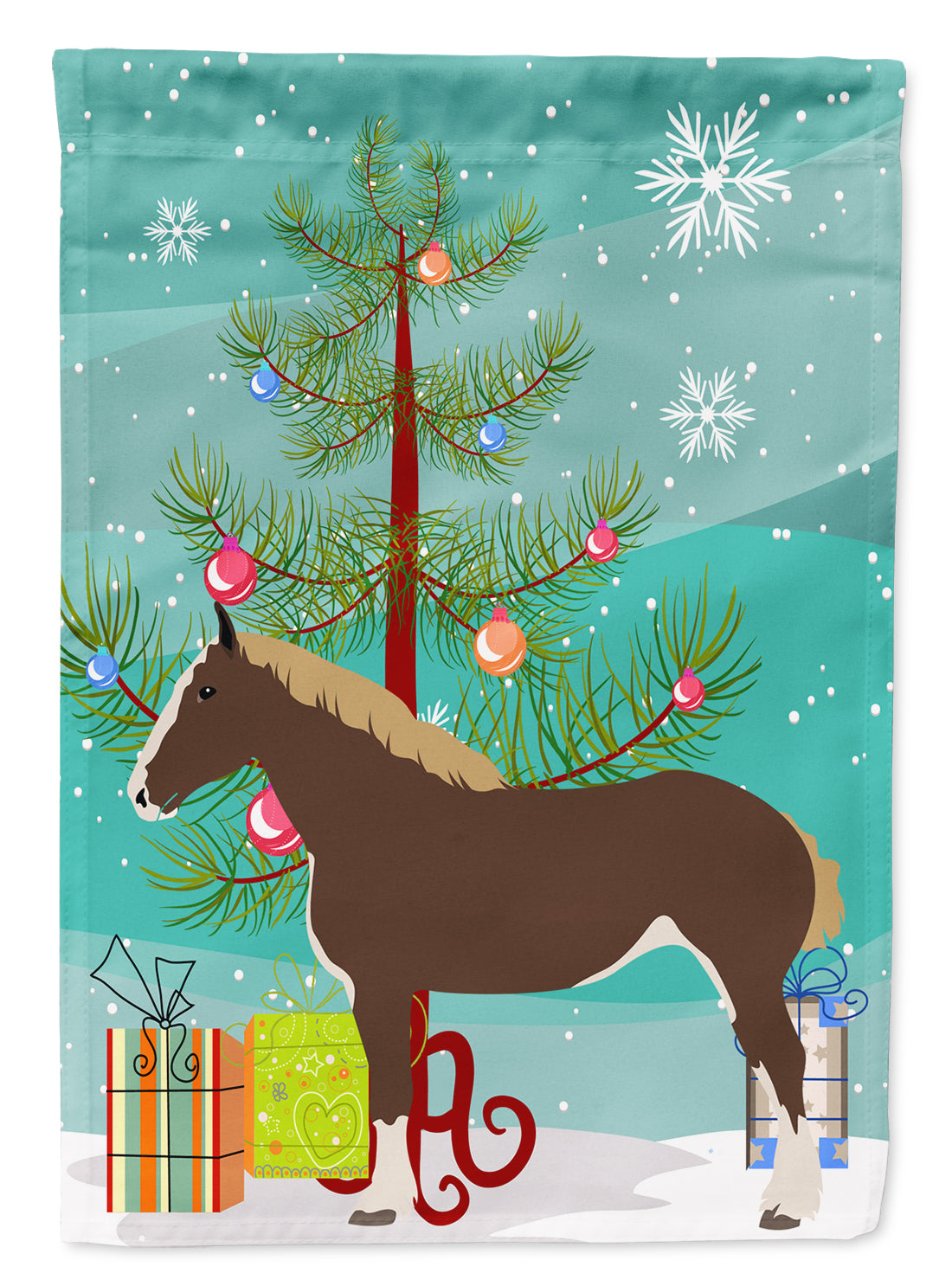 Percheron Horse Christmas Flag Garden Size BB9273GF  the-store.com.