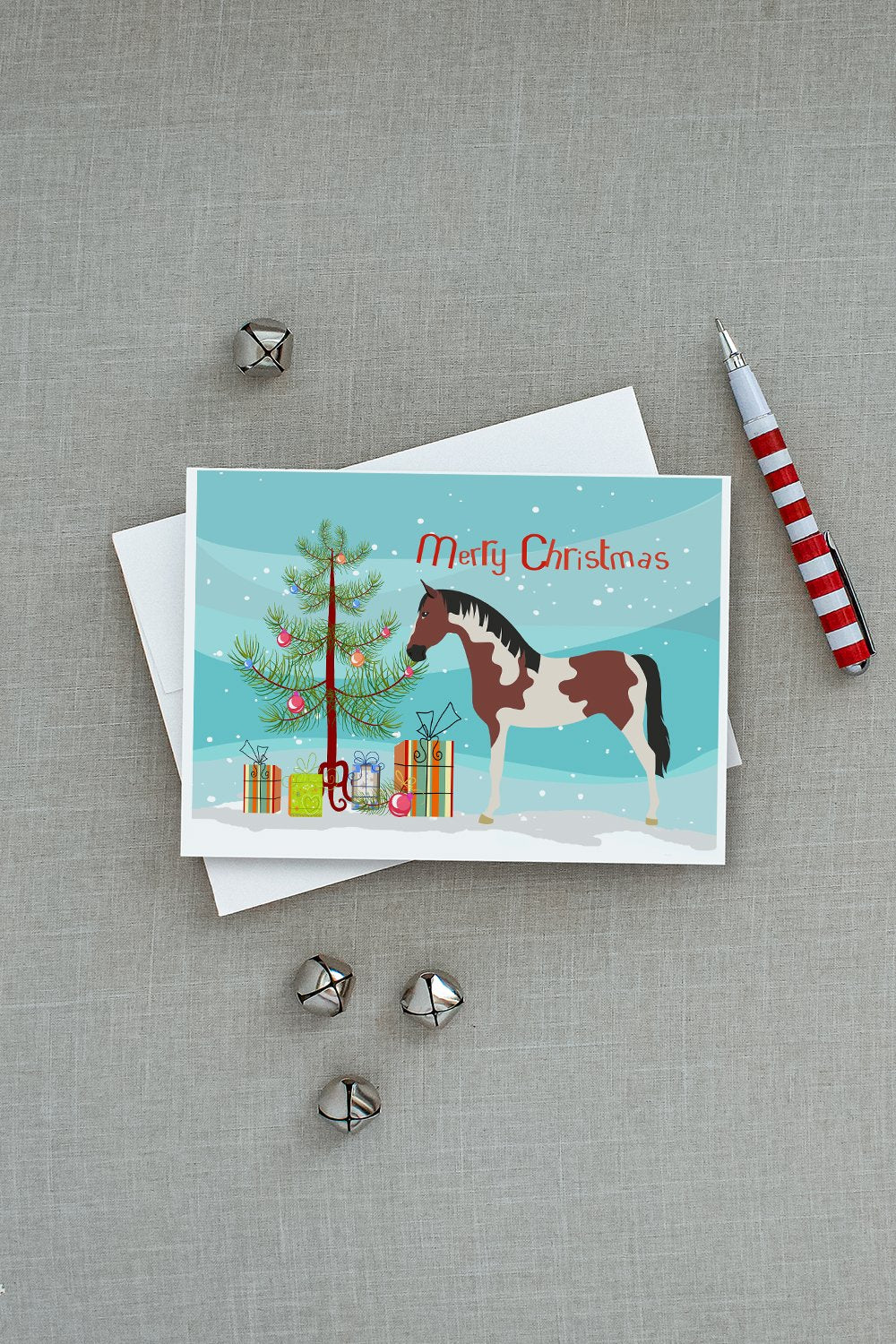 Pinto Horse Christmas Greeting Cards and Envelopes Pack of 8 - the-store.com