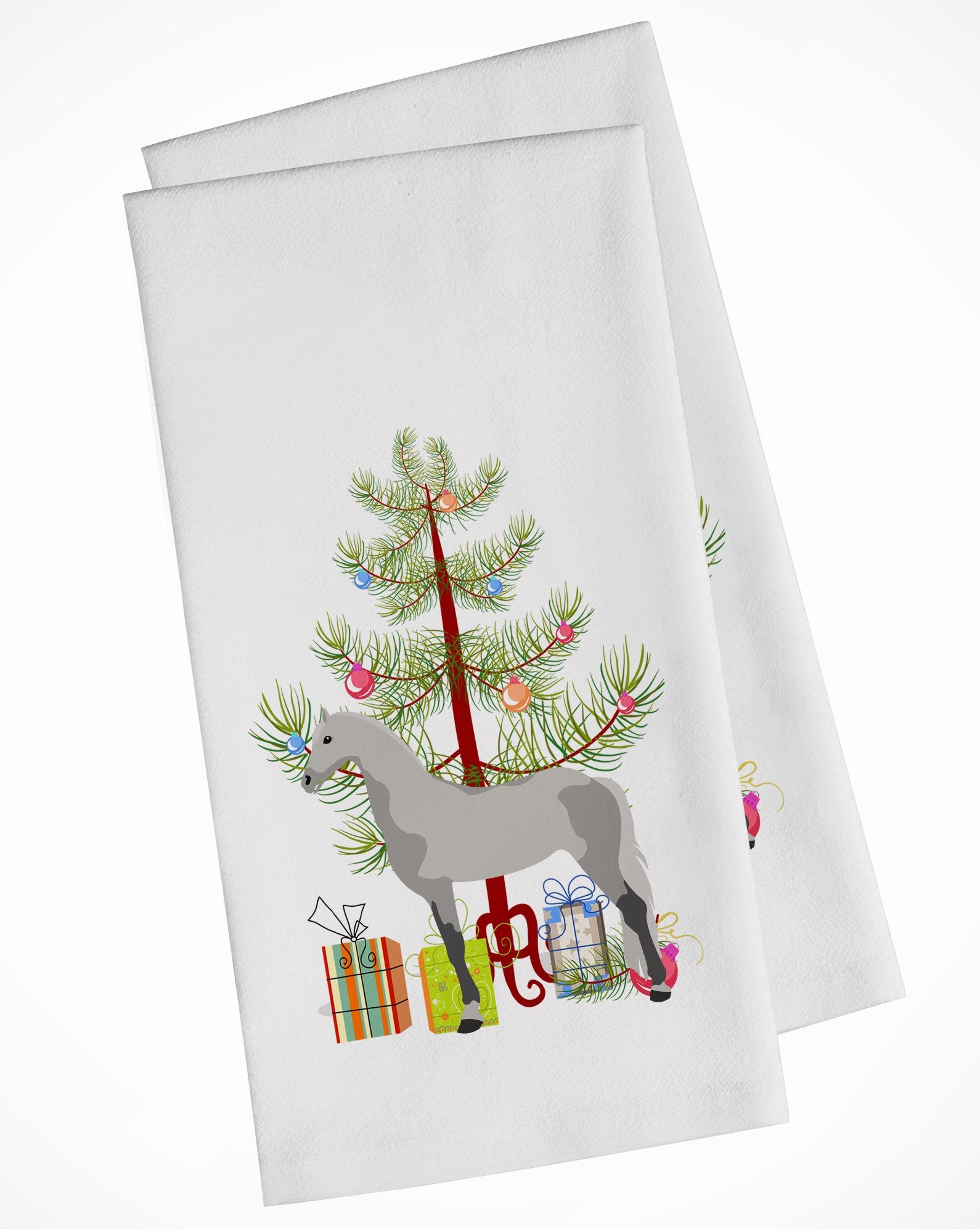 Orlov Trotter Horse Christmas White Kitchen Towel Set of 2 BB9275WTKT by Caroline's Treasures