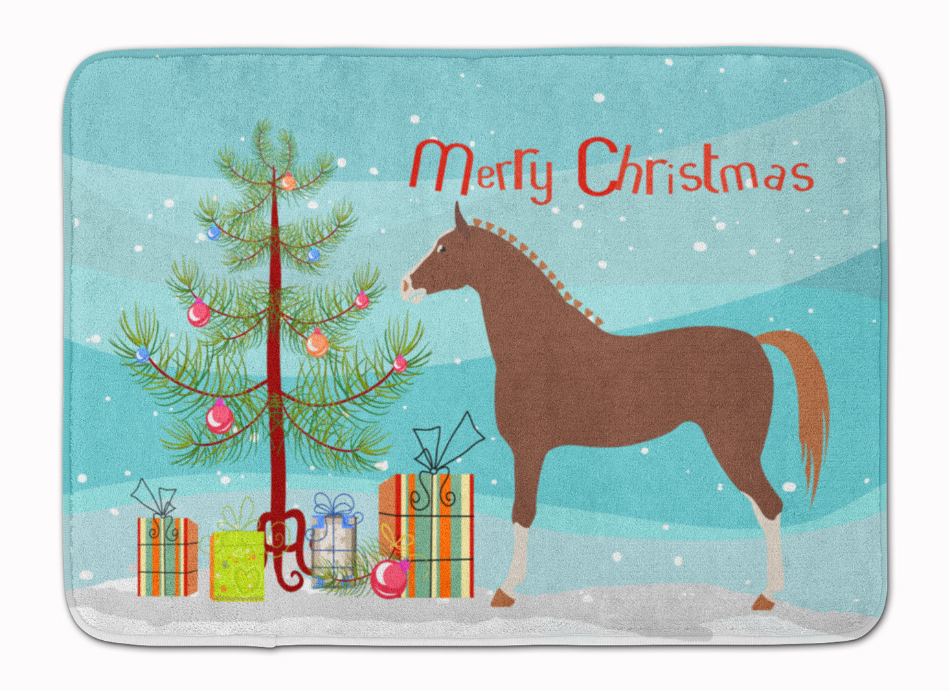 Hannoverian Horse Christmas Machine Washable Memory Foam Mat BB9276RUG - the-store.com