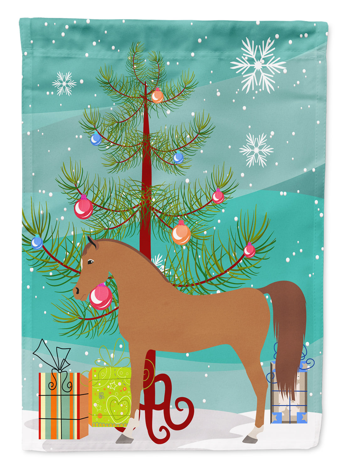 Arabian Horse Christmas Flag Garden Size BB9278GF  the-store.com.