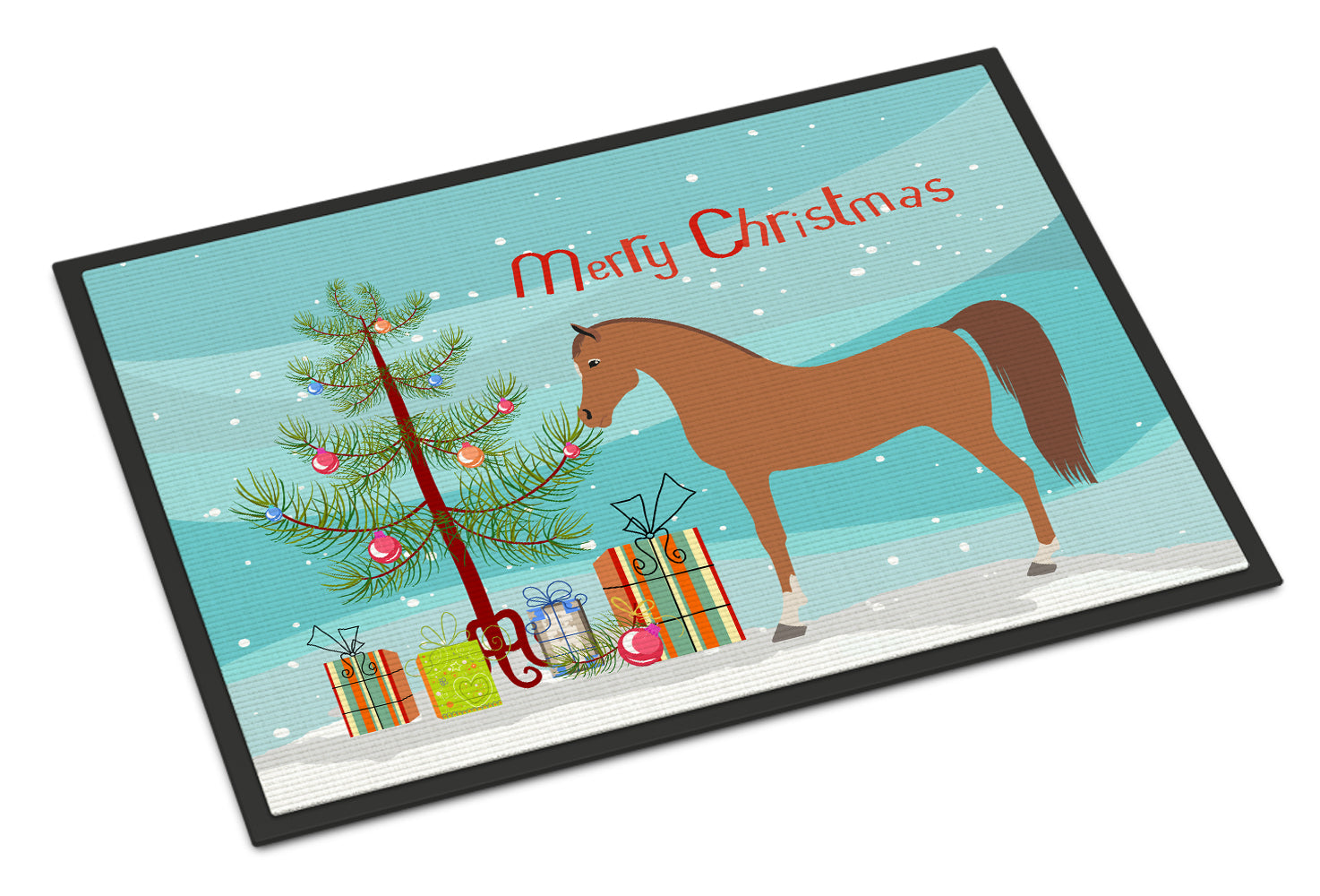 Arabian Horse Christmas Indoor or Outdoor Mat 18x27 BB9278MAT - the-store.com