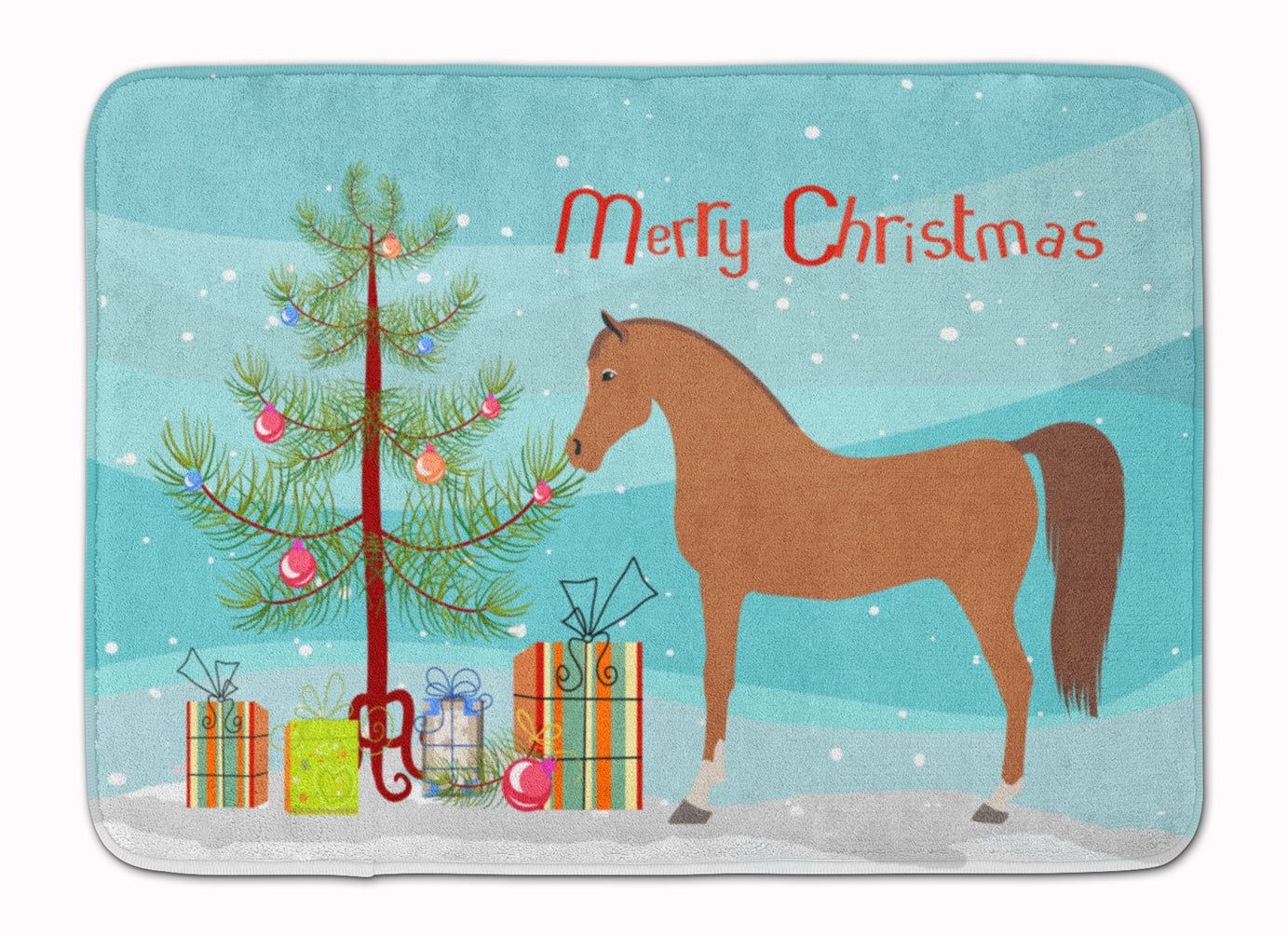 Arabian Horse Christmas Machine Washable Memory Foam Mat BB9278RUG - the-store.com