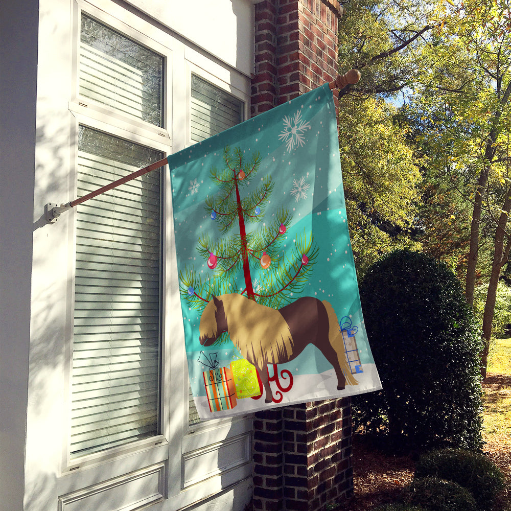 Shetland Pony Horse Christmas Flag Canvas House Size BB9281CHF  the-store.com.