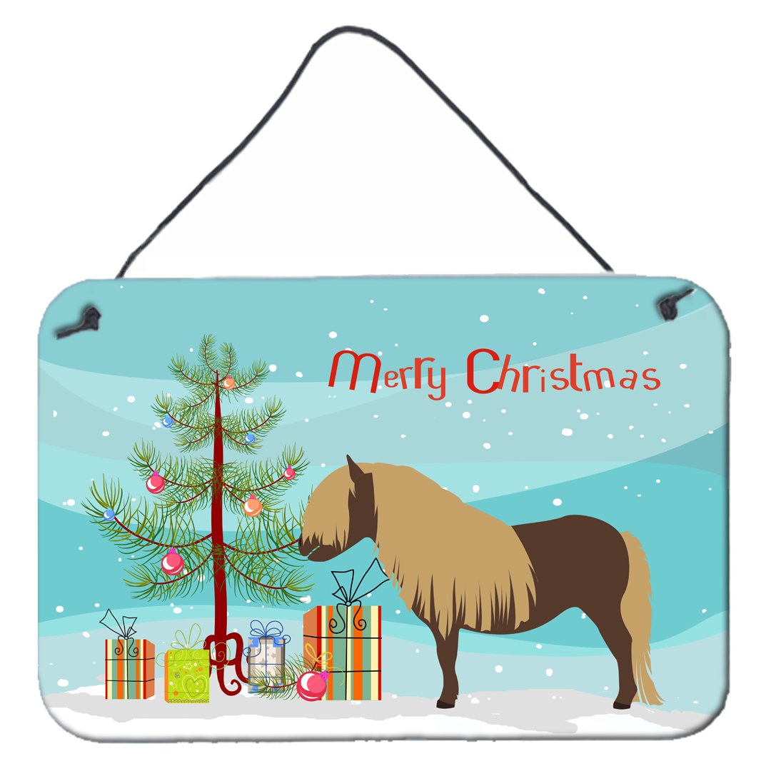 Shetland Pony Horse Christmas Wall or Door Hanging Prints BB9281DS812 by Caroline&#39;s Treasures