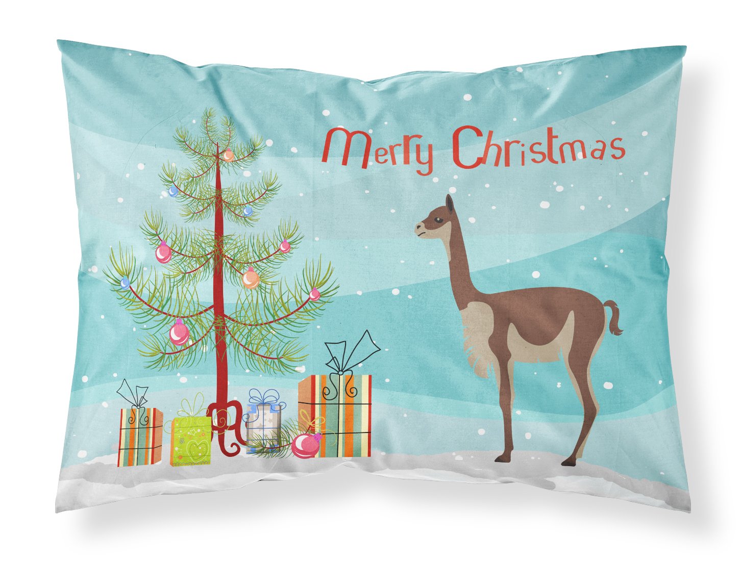 Vicugna or Vicuna Christmas Fabric Standard Pillowcase BB9284PILLOWCASE by Caroline's Treasures