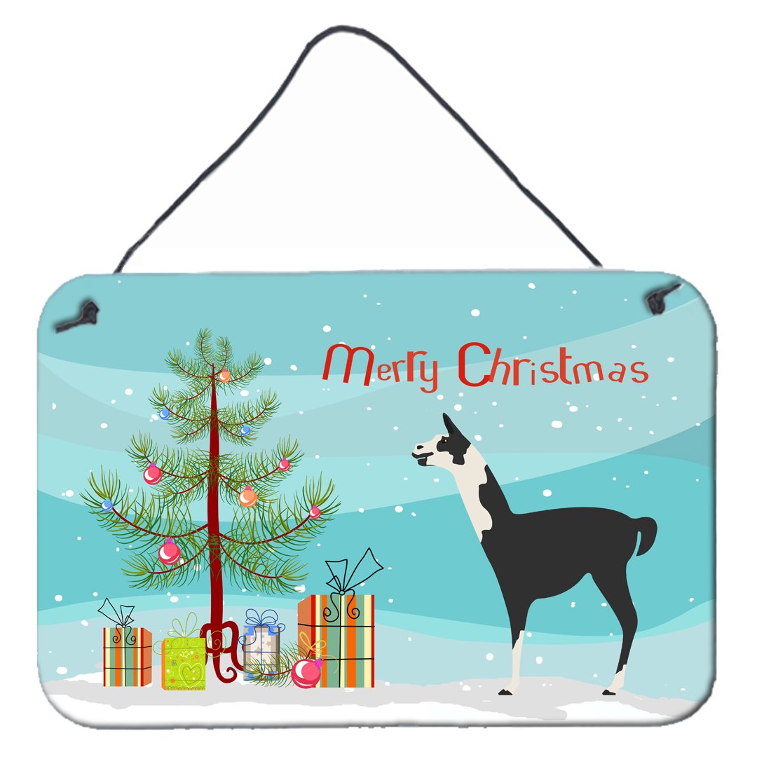 Llama Q' Ara Christmas Wall or Door Hanging Prints BB9285DS812 by Caroline's Treasures