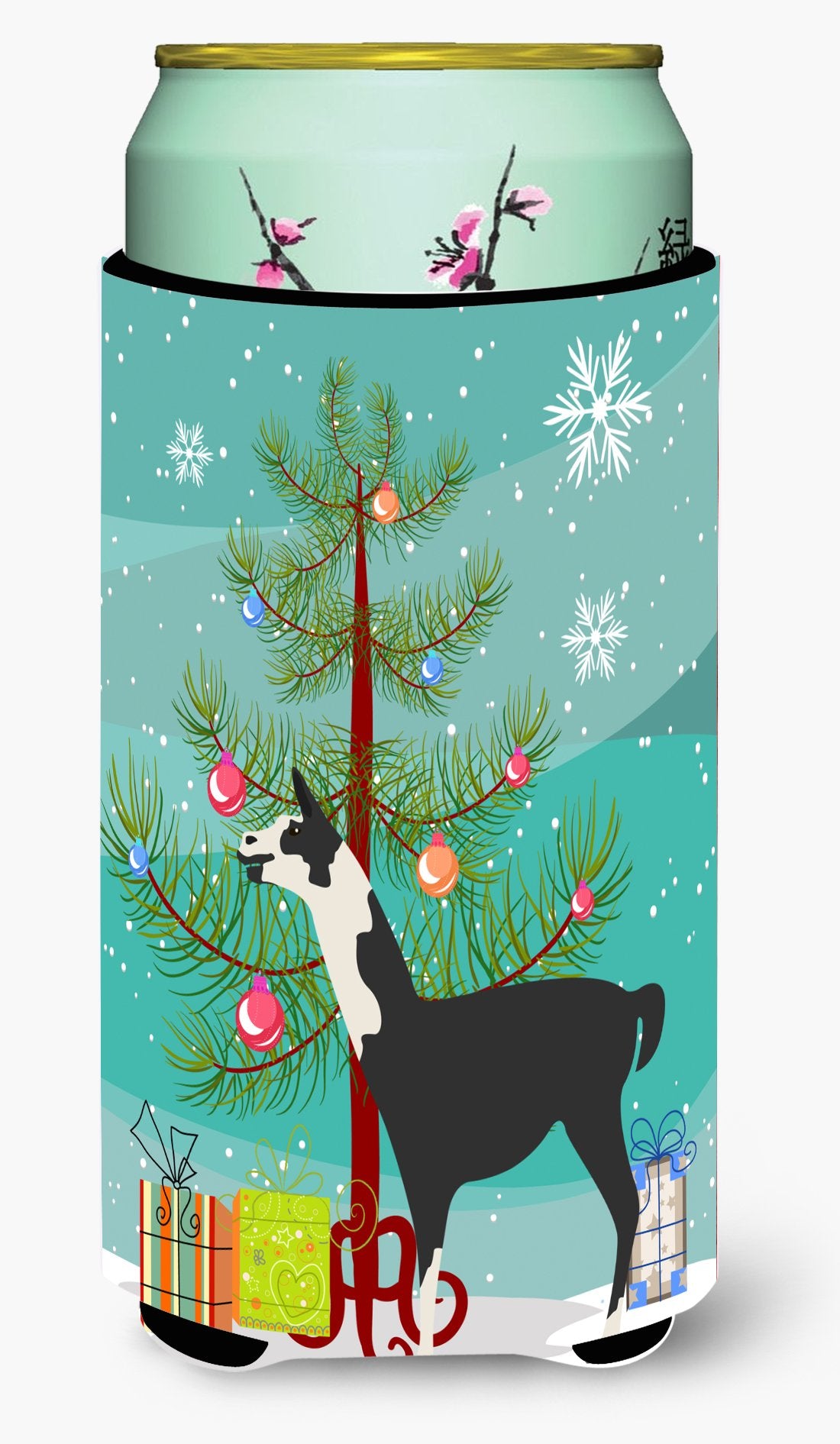 Llama Q' Ara Christmas Tall Boy Beverage Insulator Hugger BB9285TBC by Caroline's Treasures