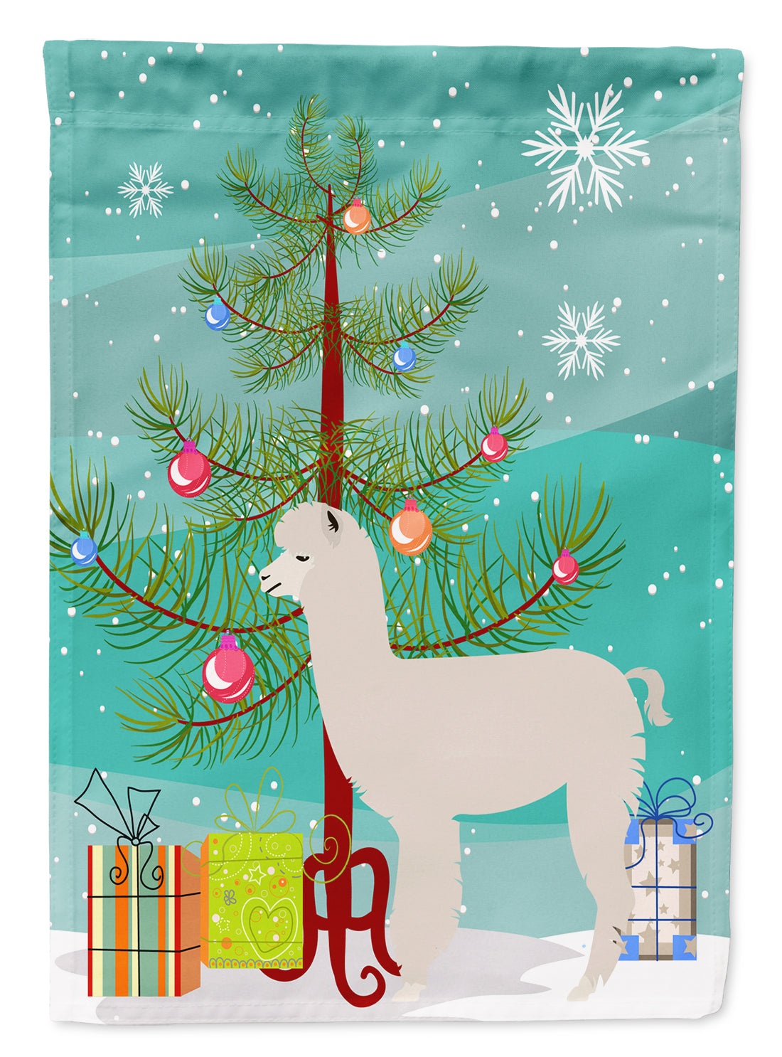 Alpaca Christmas Flag Garden Size BB9286GF  the-store.com.