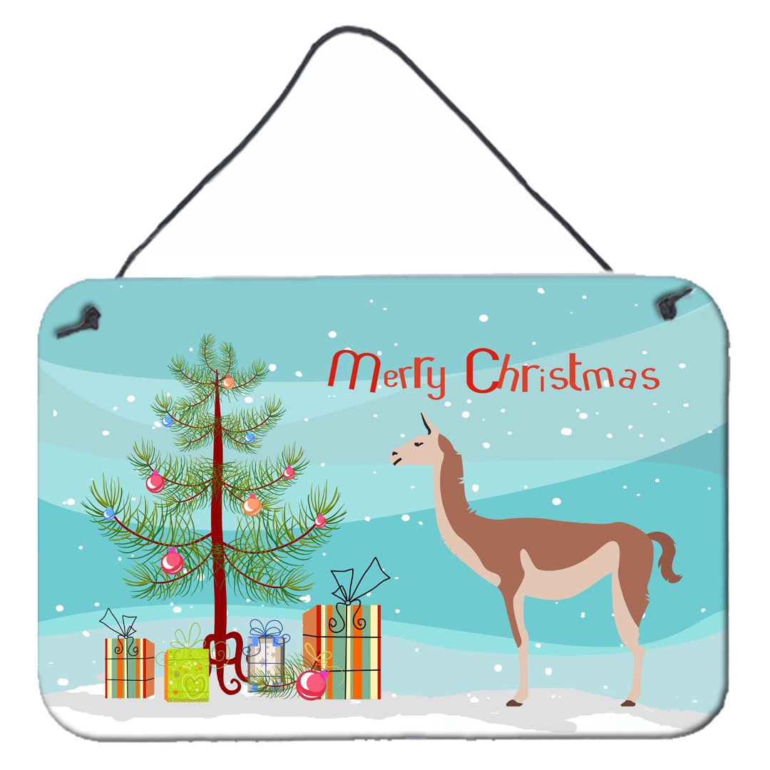 Guanaco Christmas Wall or Door Hanging Prints BB9288DS812 by Caroline's Treasures