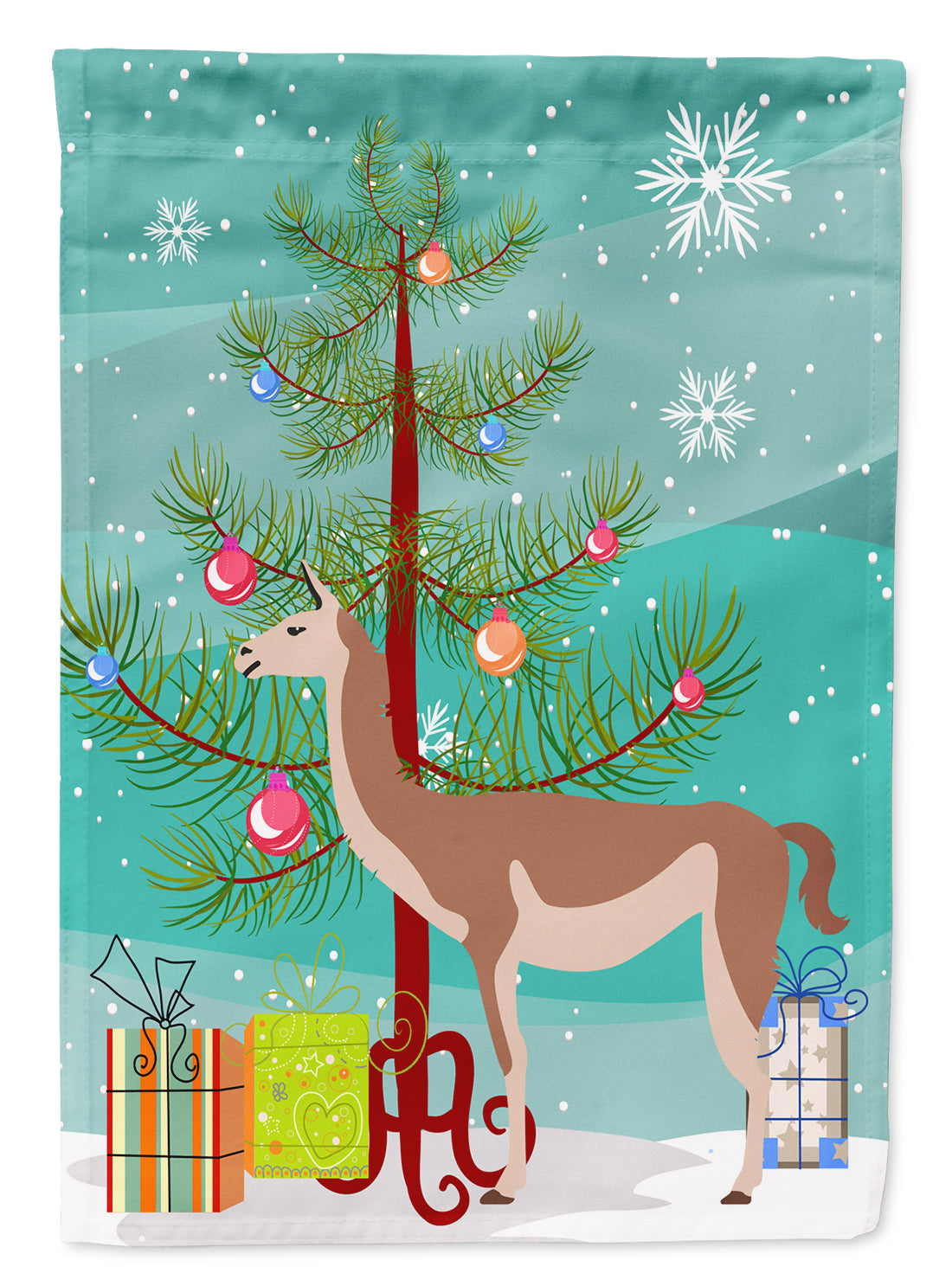 Guanaco Christmas Flag Garden Size BB9288GF  the-store.com.