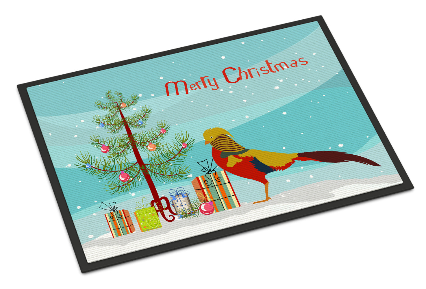 Golden or Chinese Pheasant Christmas Indoor or Outdoor Mat 18x27 BB9295MAT - the-store.com