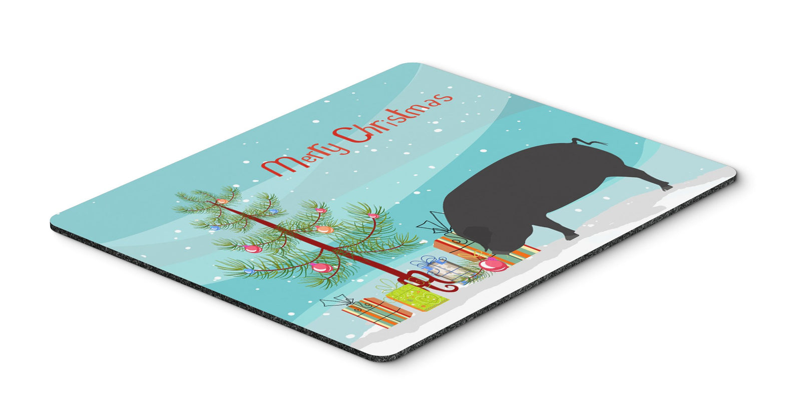 Devon Large Black Pig Christmas Mouse Pad, Hot Pad or Trivet BB9298MP by Caroline's Treasures