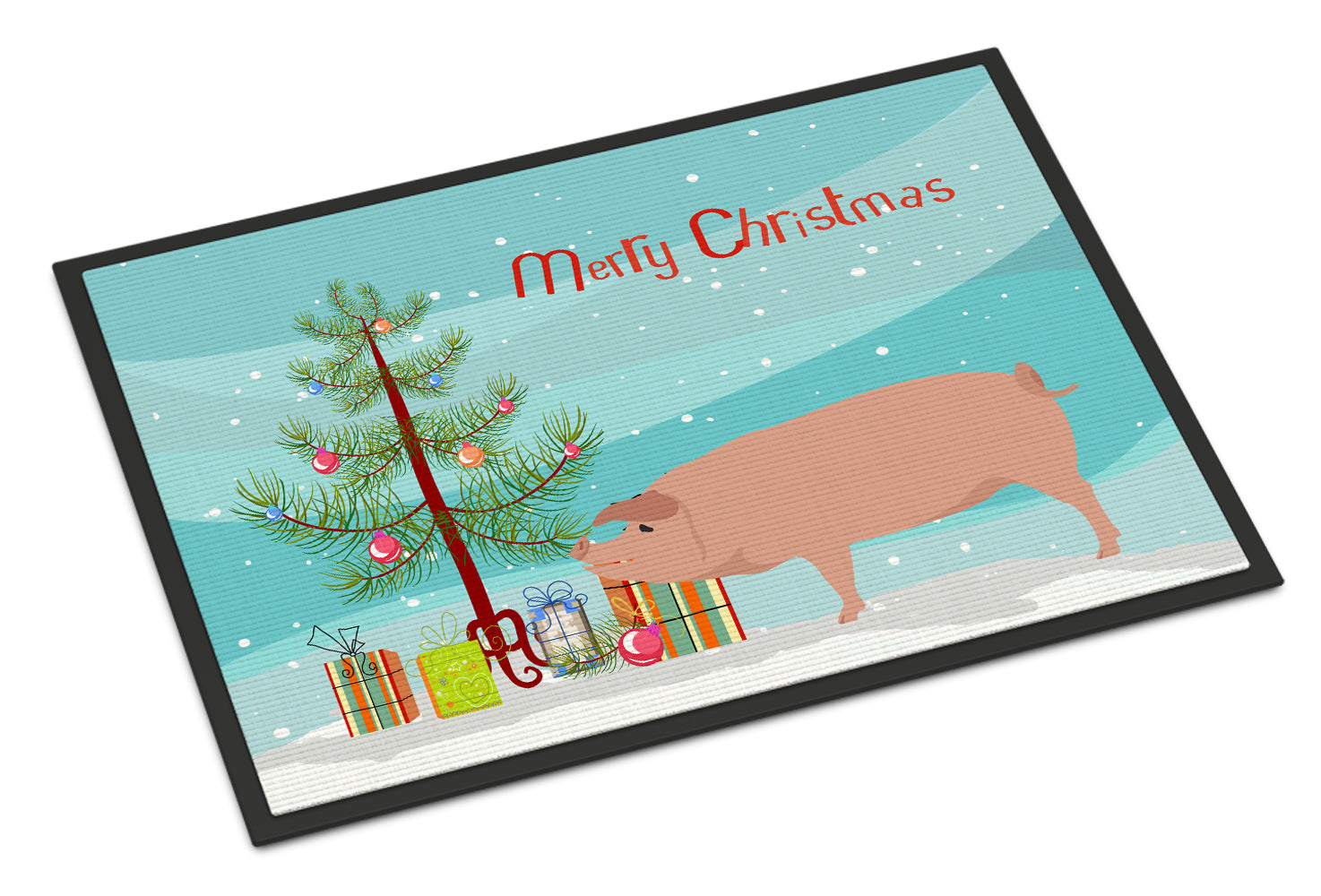 American Landrace Pig Christmas Indoor or Outdoor Mat 18x27 BB9299MAT - the-store.com