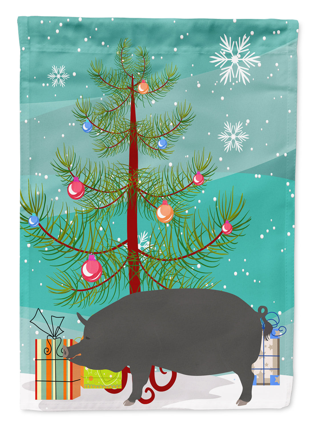 Berkshire Pig Christmas Flag Garden Size BB9300GF  the-store.com.