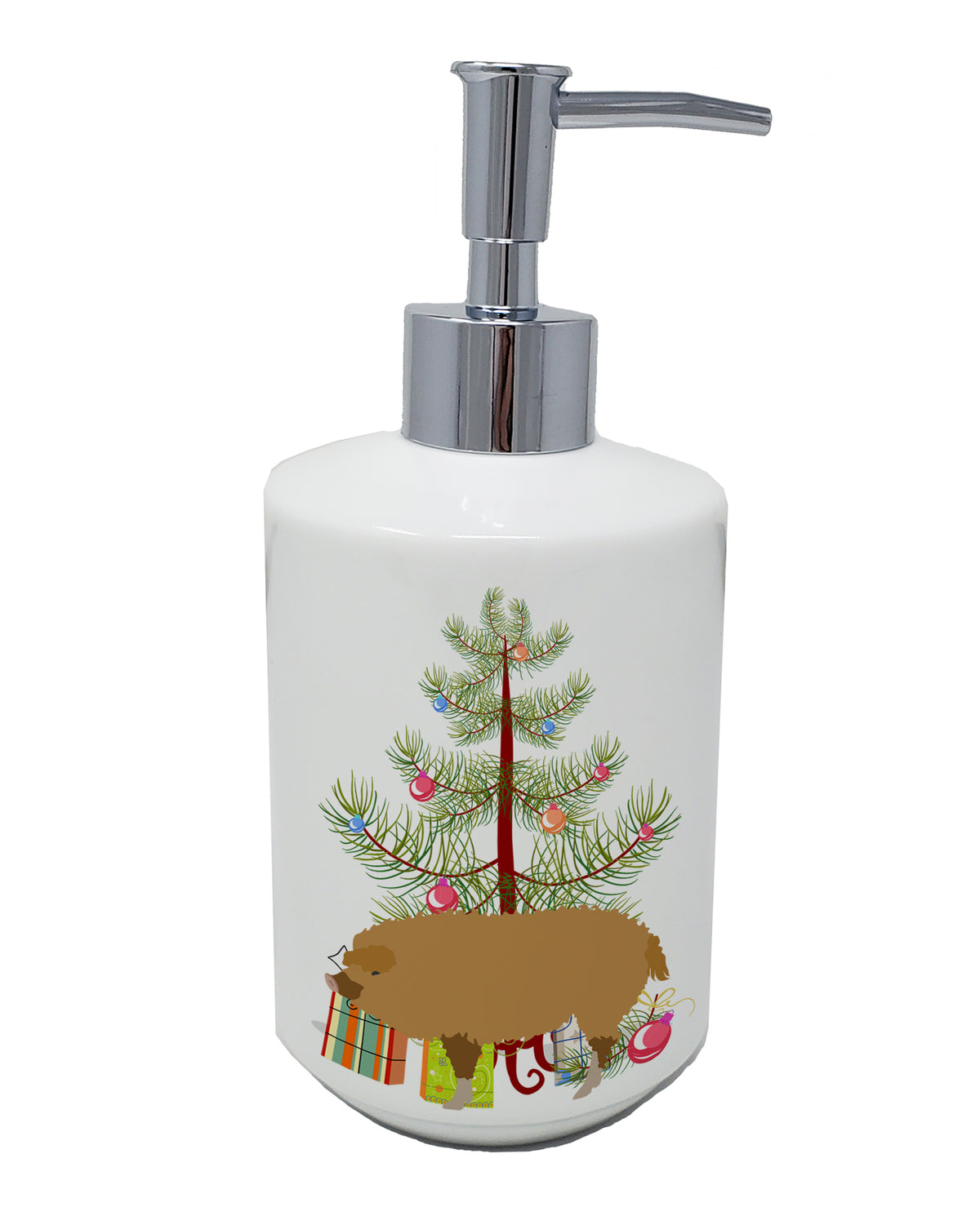 Buy this Hungarian Mangalica Pig Christmas Ceramic Soap Dispenser