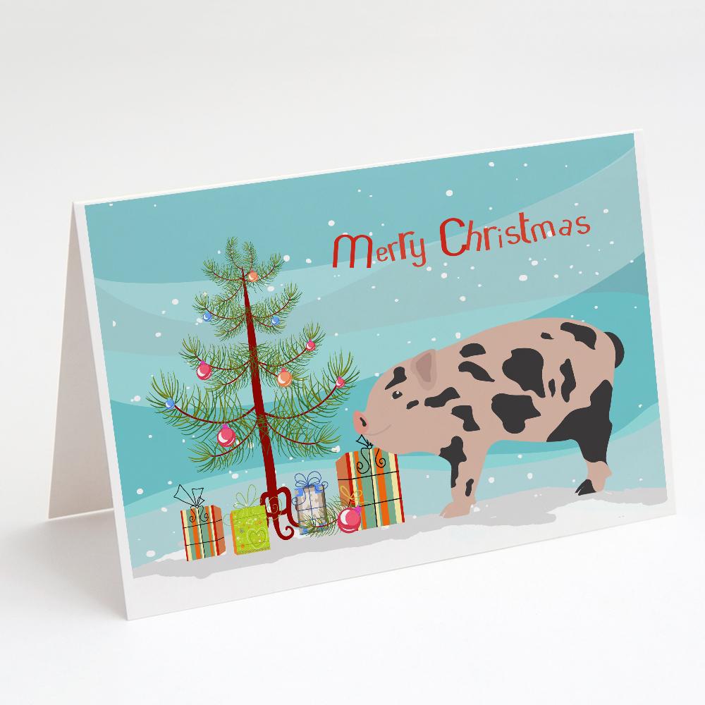 Buy this Mini Miniature Pig Christmas Greeting Cards and Envelopes Pack of 8