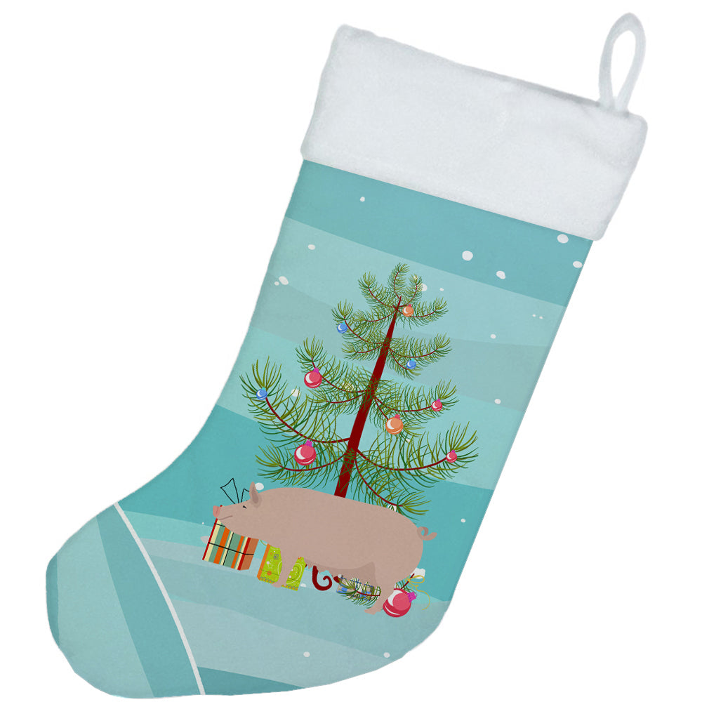 English Large White Pig Christmas Christmas Stocking BB9305CS  the-store.com.