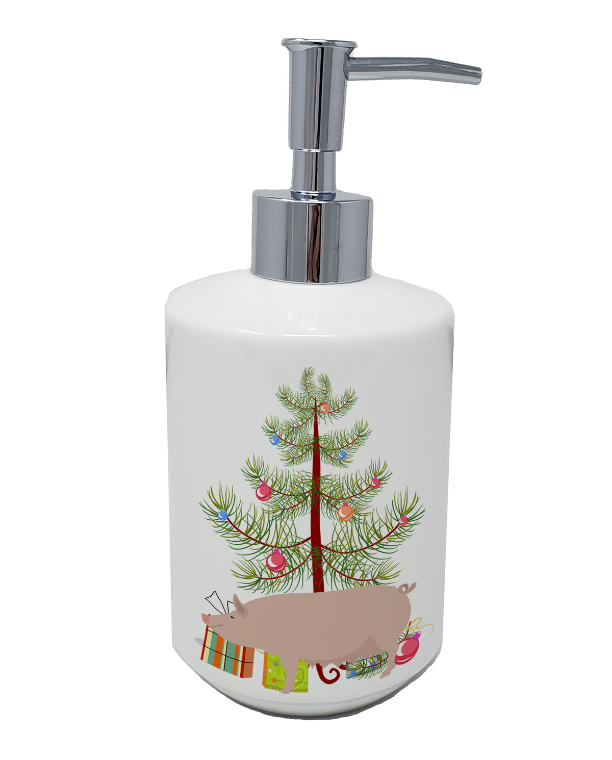 Buy this English Large White Pig Christmas Ceramic Soap Dispenser