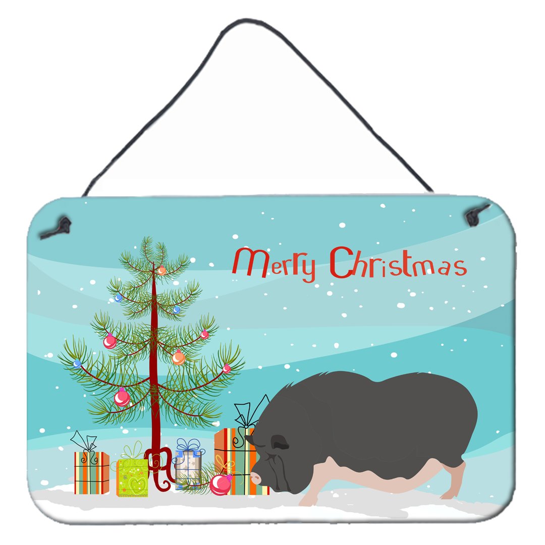 Vietnamese Pot-Bellied Pig Christmas Wall or Door Hanging Prints BB9308DS812 by Caroline's Treasures