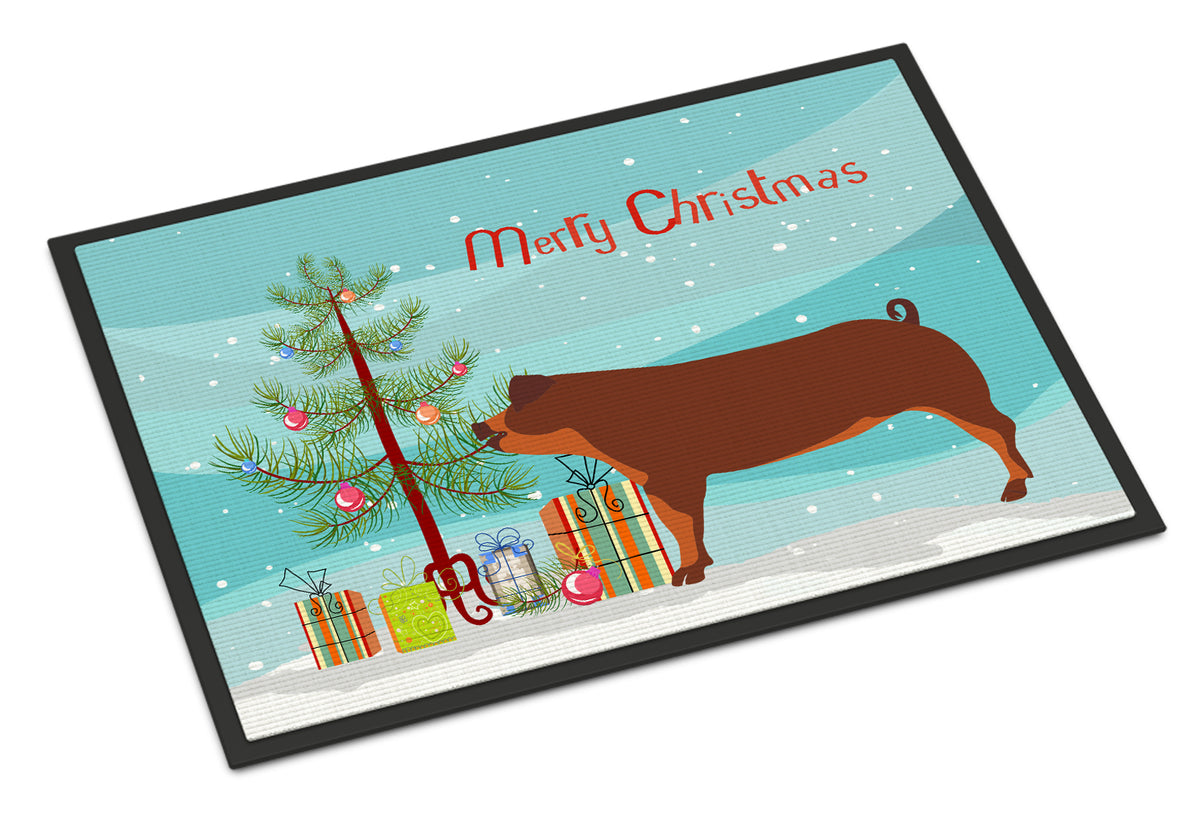 Duroc Pig Christmas Indoor or Outdoor Mat 18x27 BB9309MAT - the-store.com