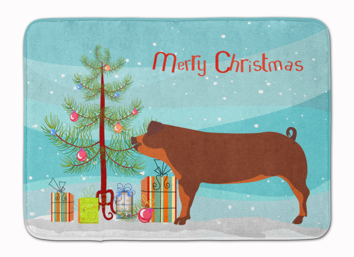 Duroc Pig Christmas Machine Washable Memory Foam Mat BB9309RUG - the-store.com