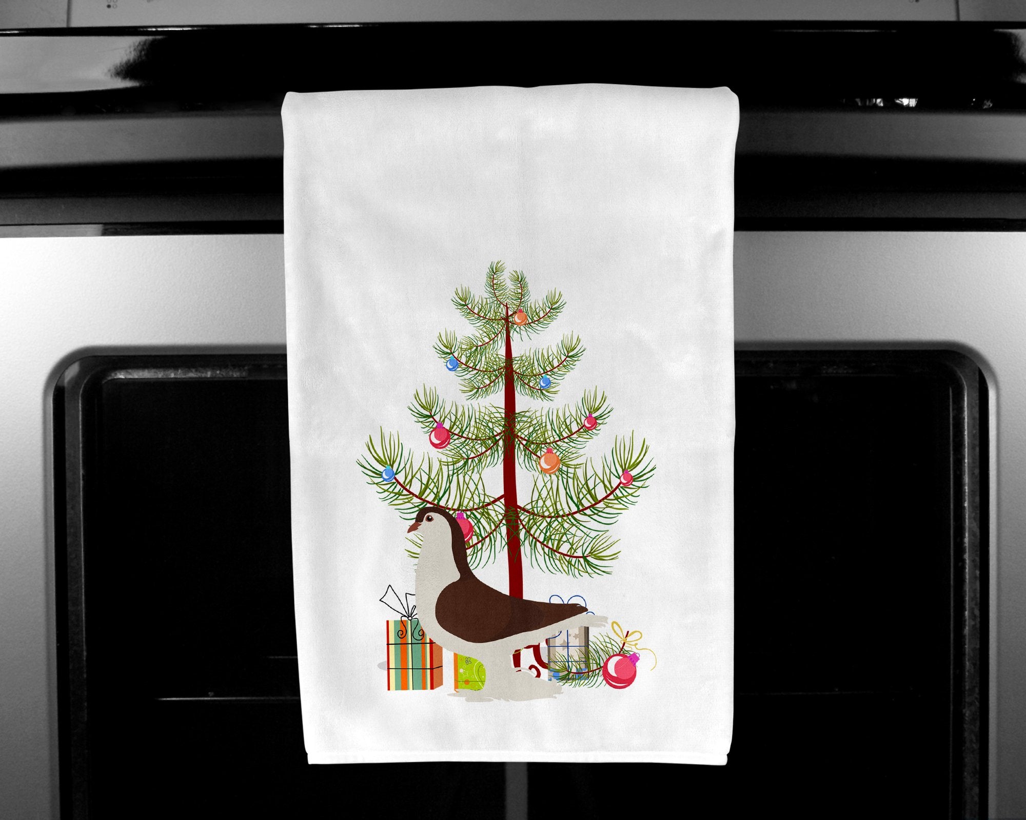 Large Pigeon Christmas White Kitchen Towel Set of 2 BB9310WTKT by Caroline's Treasures