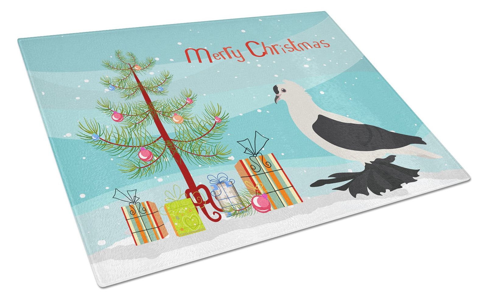 Saxon Fairy Swallow Pigeon Christmas Glass Cutting Board Large BB9313LCB by Caroline's Treasures