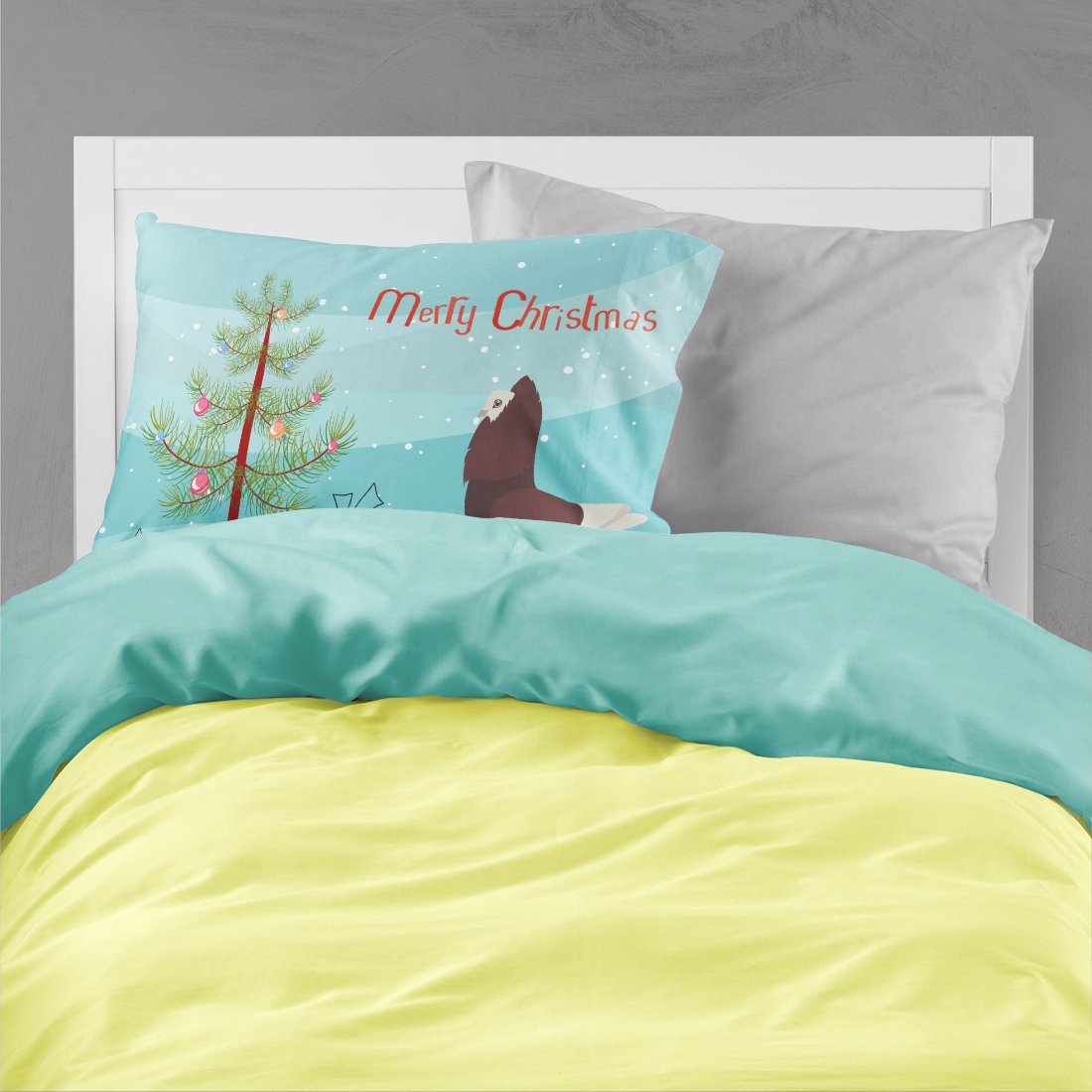 Capuchin Red Pigeon Christmas Fabric Standard Pillowcase BB9315PILLOWCASE by Caroline's Treasures