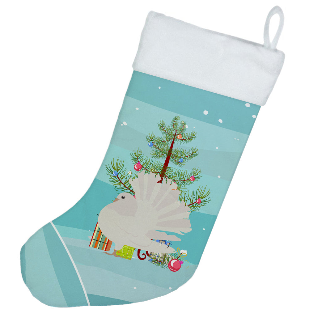 Silver Fantail Pigeon Christmas Christmas Stocking BB9317CS  the-store.com.