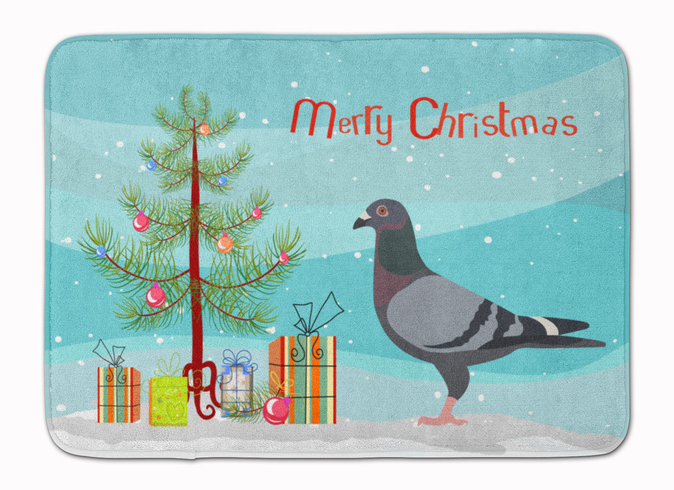 Racing Pigeon Christmas Machine Washable Memory Foam Mat BB9318RUG - the-store.com