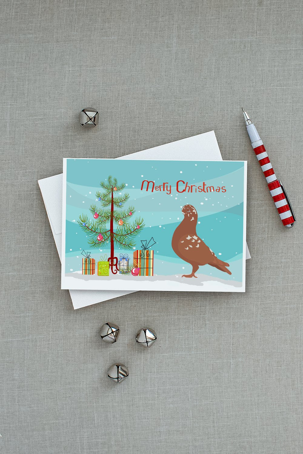 African Owl Pigeon Christmas Greeting Cards and Envelopes Pack of 8 - the-store.com