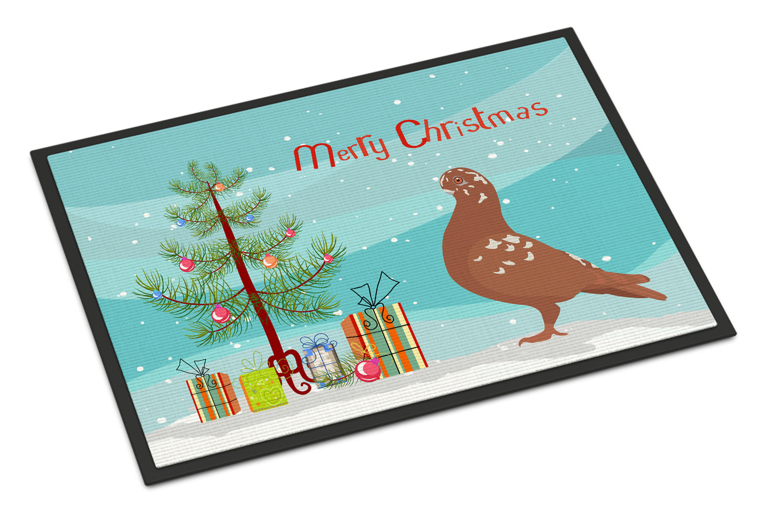 African Owl Pigeon Christmas Indoor or Outdoor Mat 18x27 BB9320MAT - the-store.com