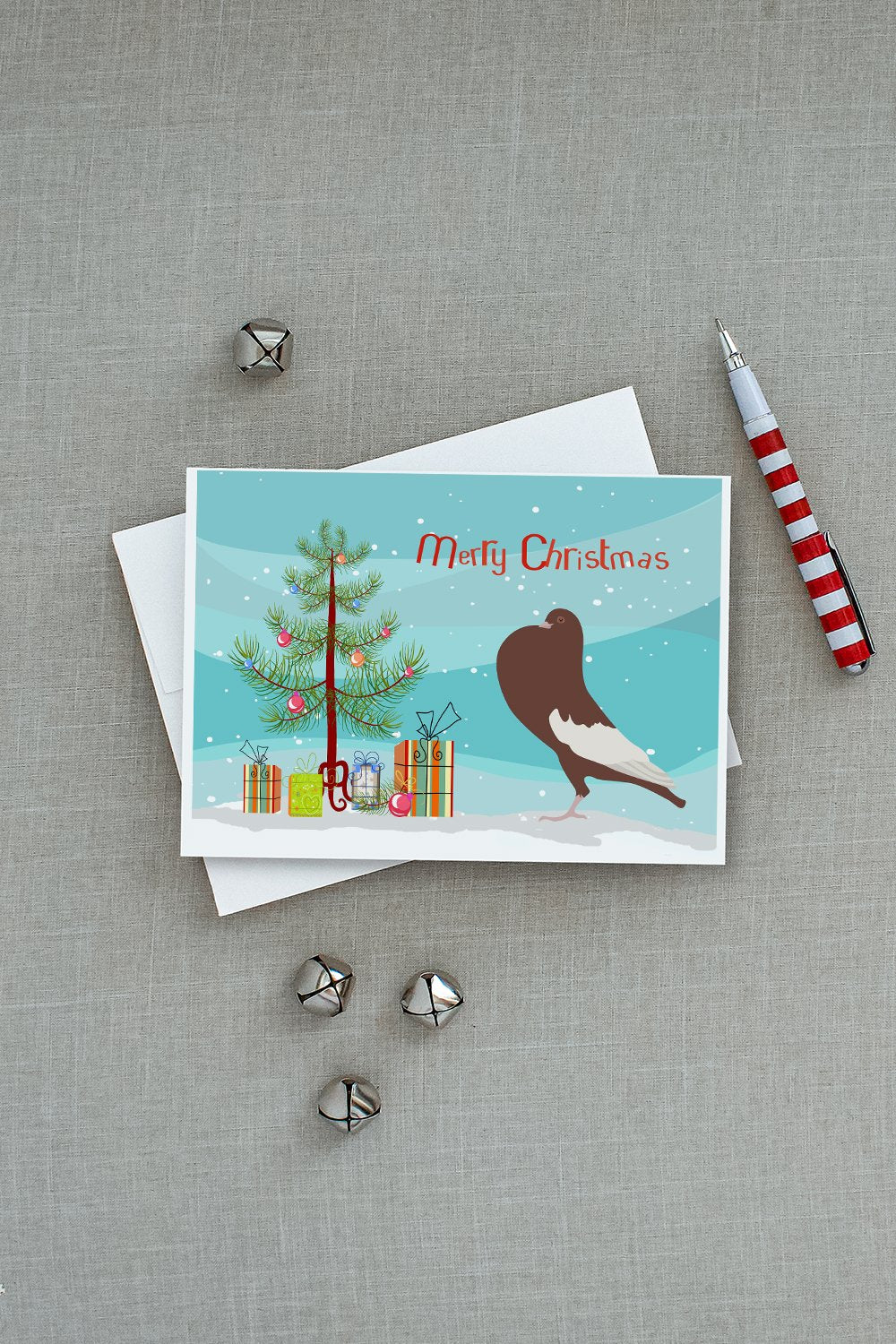 English Pouter Pigeon Christmas Greeting Cards and Envelopes Pack of 8 - the-store.com