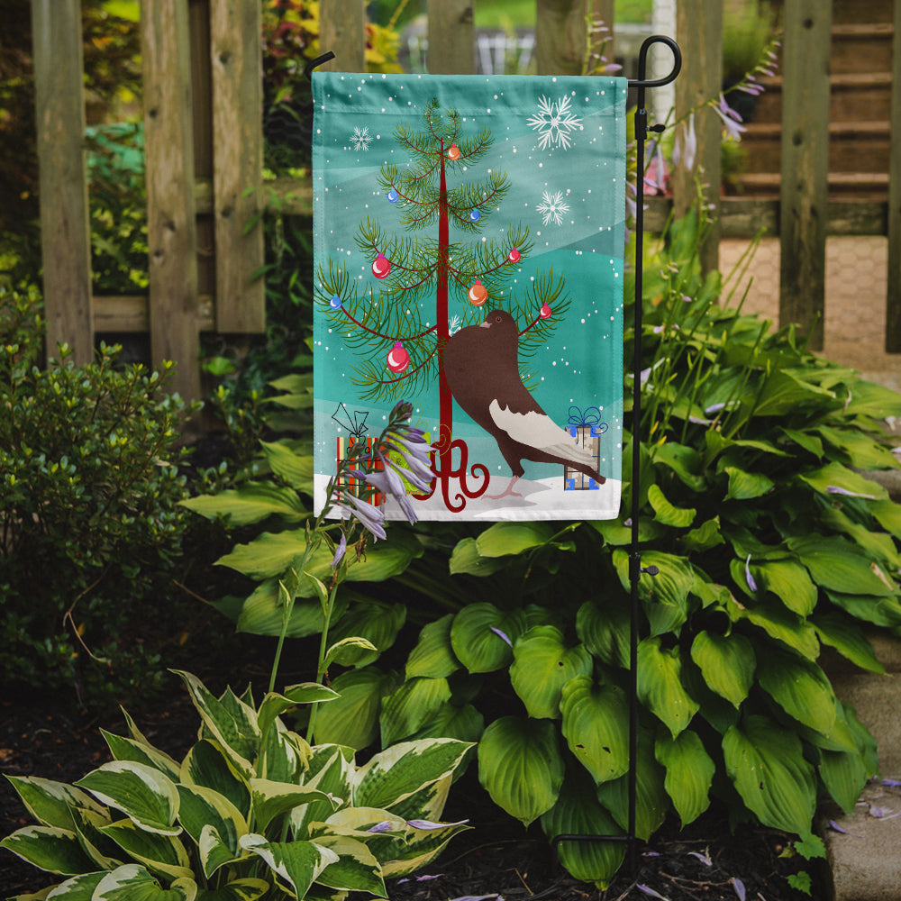 English Pouter Pigeon Christmas Flag Garden Size BB9321GF  the-store.com.