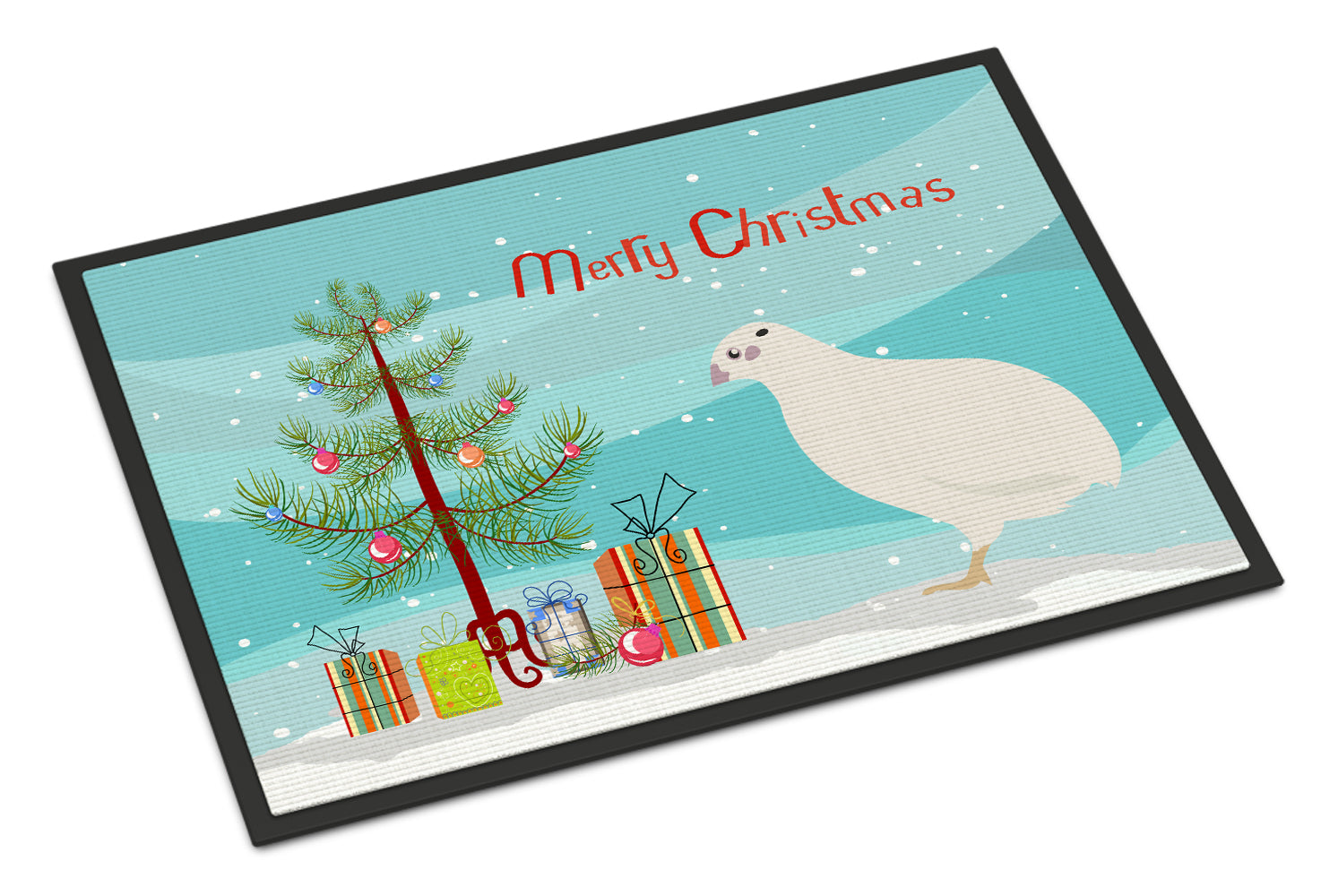 Texas Quail Christmas Indoor or Outdoor Mat 18x27 BB9324MAT - the-store.com