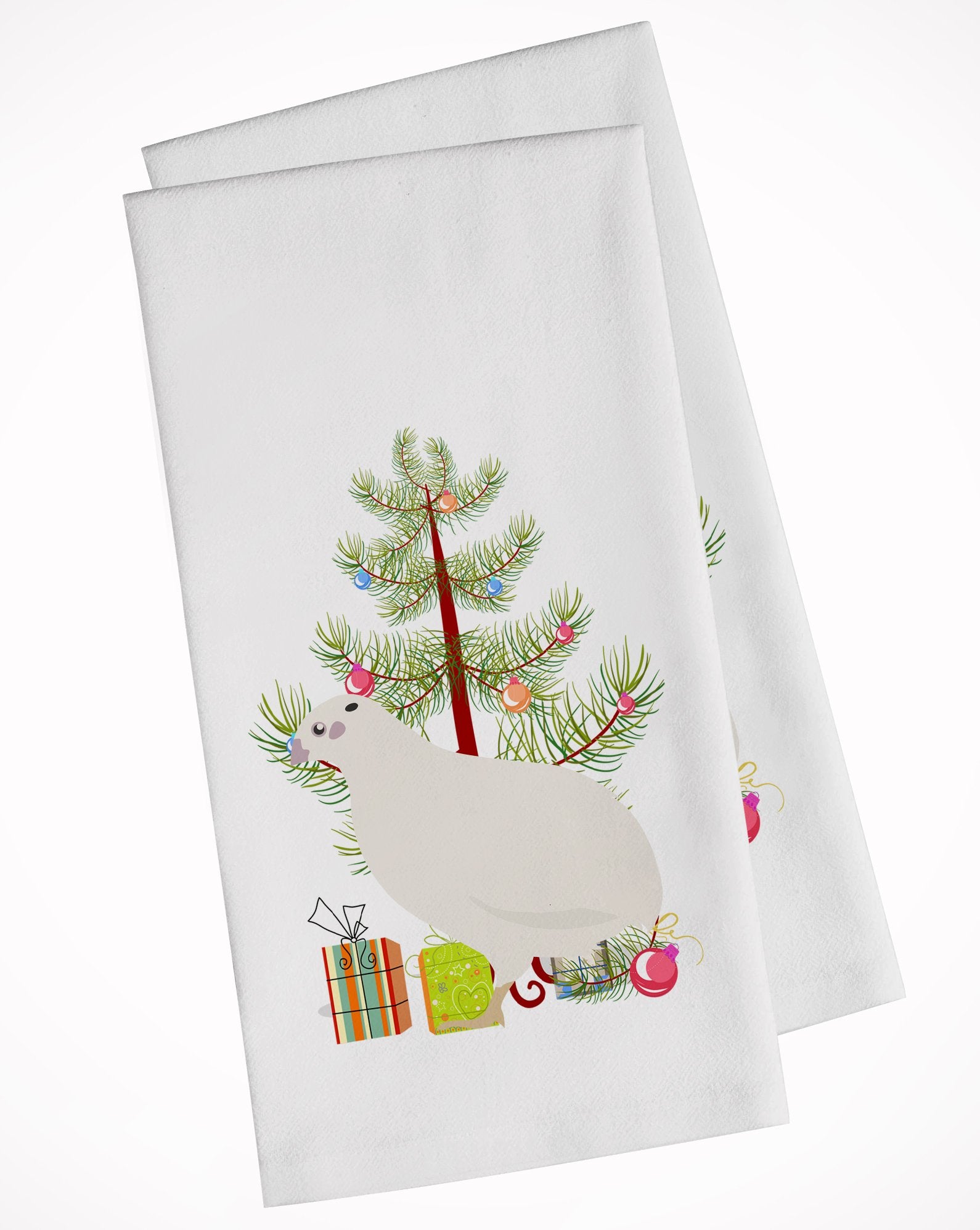 Texas Quail Christmas White Kitchen Towel Set of 2 BB9324WTKT by Caroline's Treasures