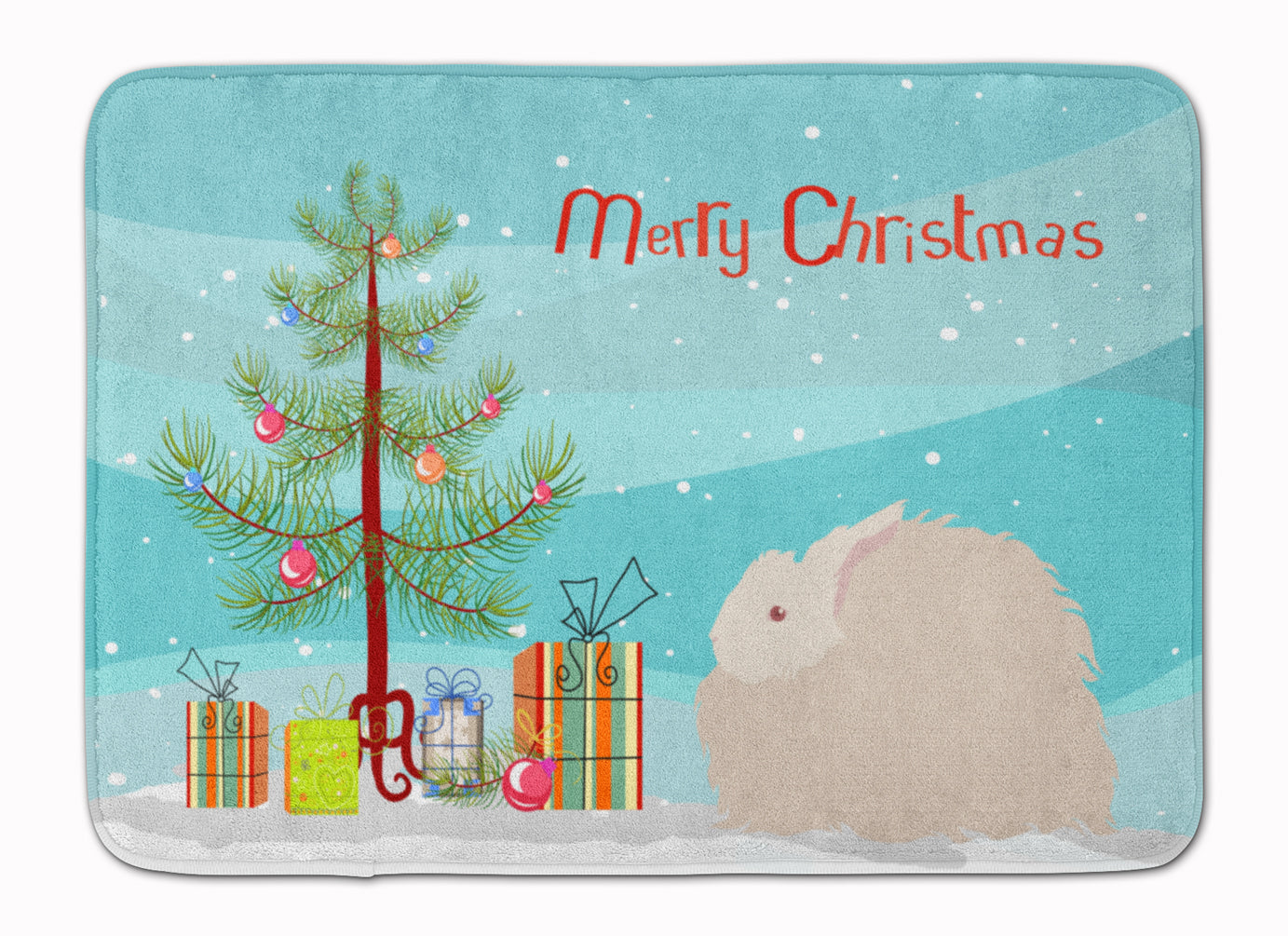 Fluffy Angora Rabbit Christmas Machine Washable Memory Foam Mat BB9326RUG - the-store.com