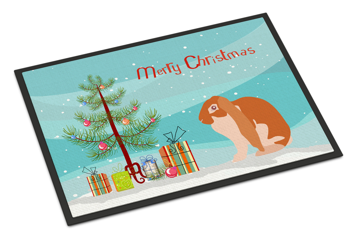 English Lop Rabbit Christmas Indoor or Outdoor Mat 18x27 BB9329MAT - the-store.com