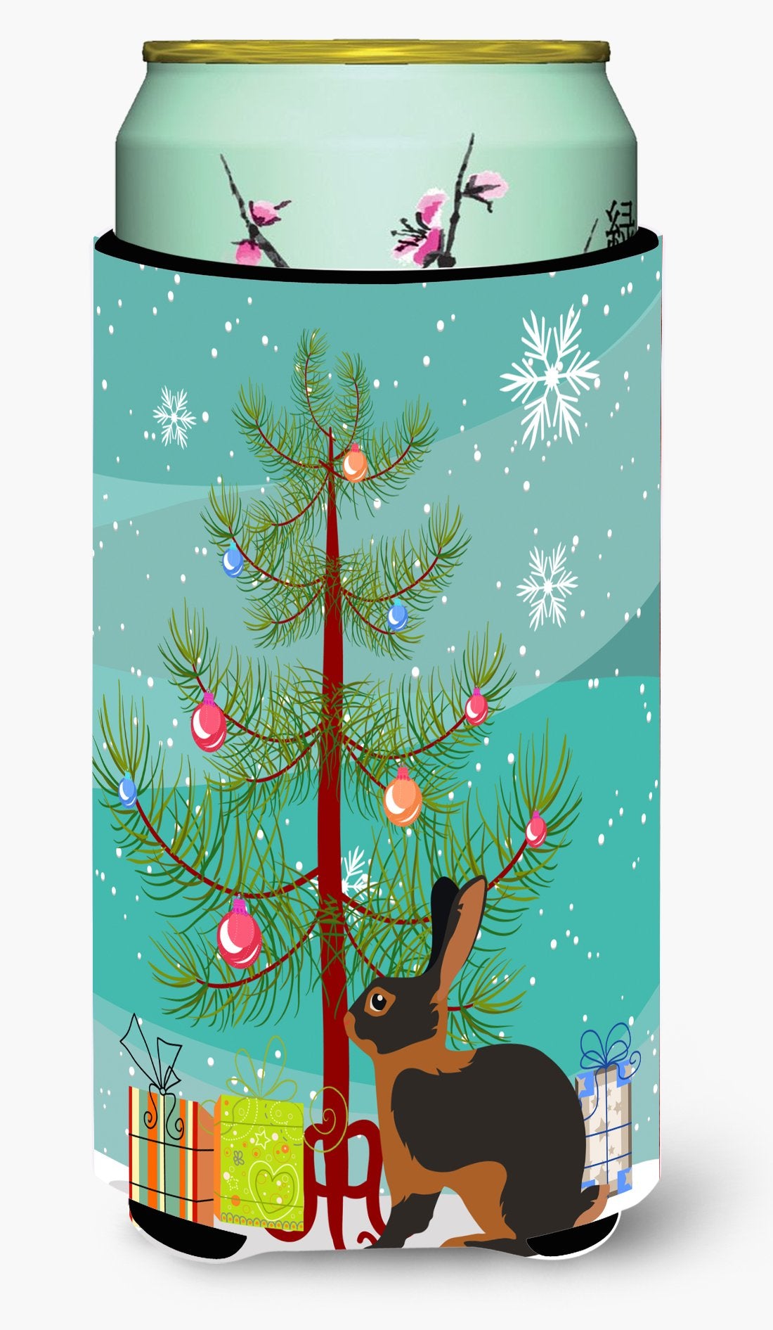 Tan Rabbit Christmas Tall Boy Beverage Insulator Hugger BB9330TBC by Caroline's Treasures