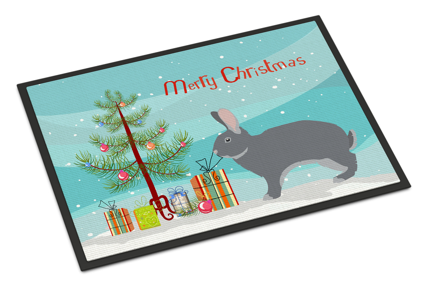 Giant Chinchilla Rabbit Christmas Indoor or Outdoor Mat 18x27 BB9333MAT - the-store.com