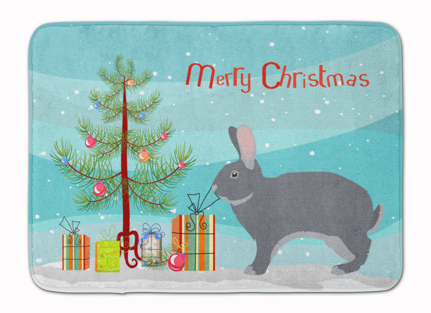 Giant Chinchilla Rabbit Christmas Machine Washable Memory Foam Mat BB9333RUG - the-store.com