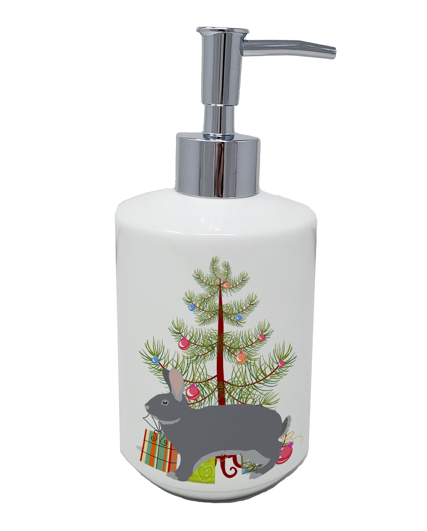 Buy this Giant Chinchilla Rabbit Christmas Ceramic Soap Dispenser