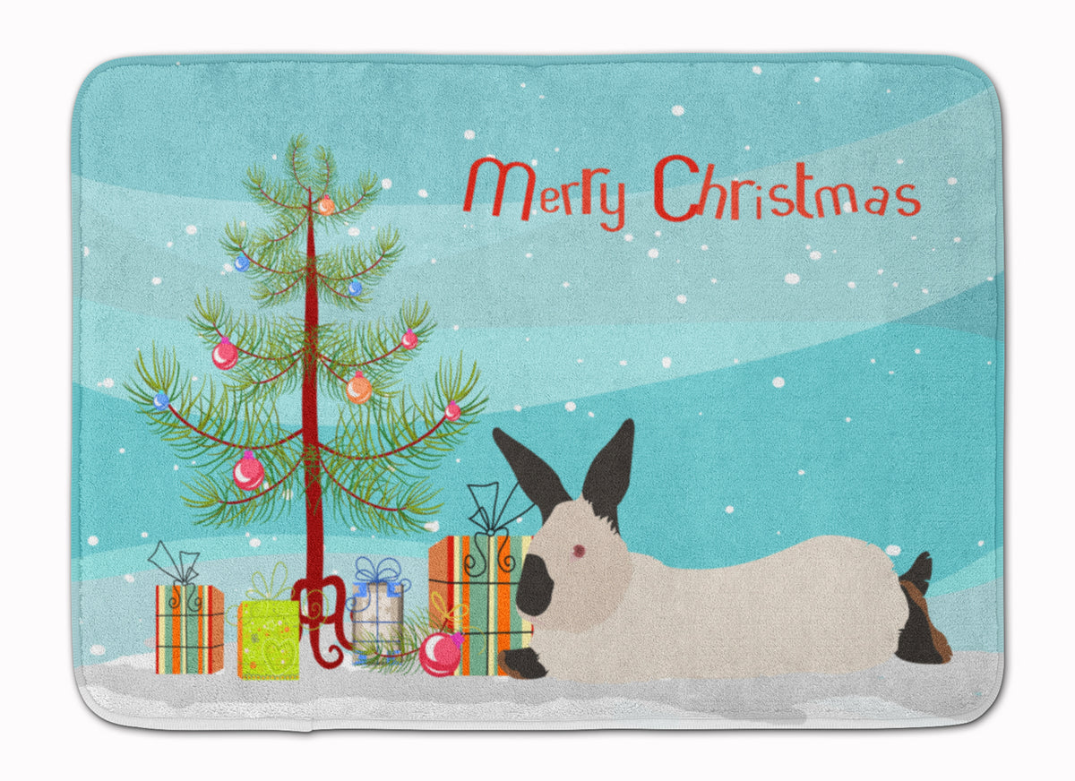 California White Rabbit Christmas Machine Washable Memory Foam Mat BB9334RUG - the-store.com