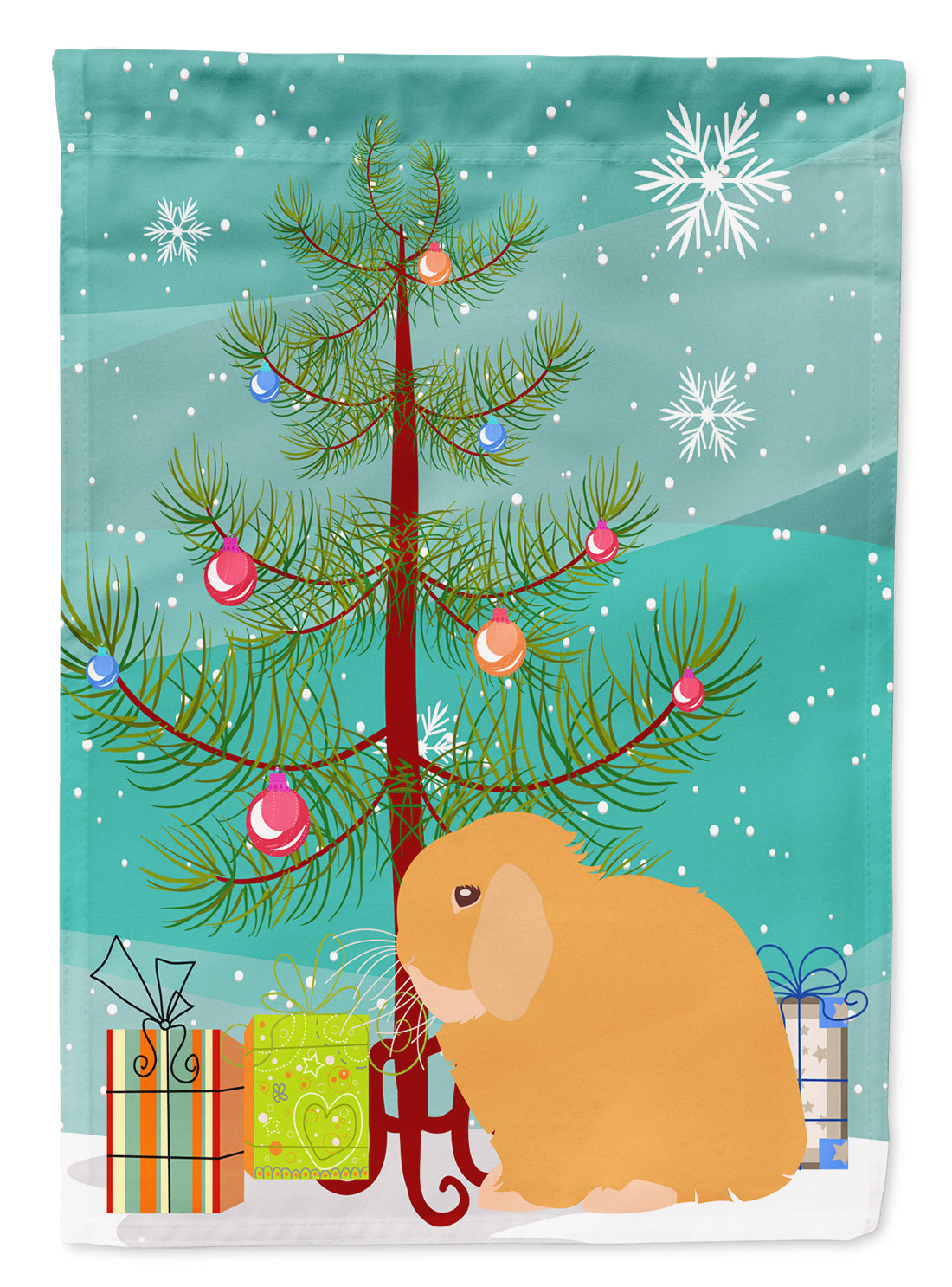 Holland Lop Rabbit Christmas Flag Garden Size BB9335GF  the-store.com.